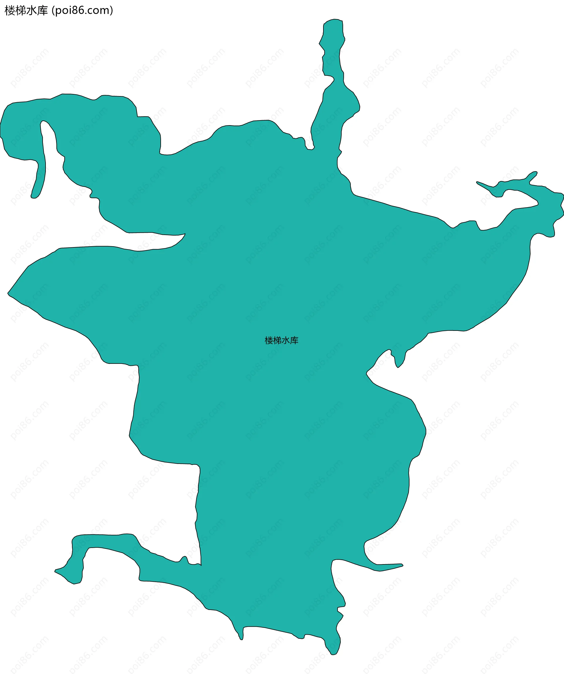 楼梯水库边界地图