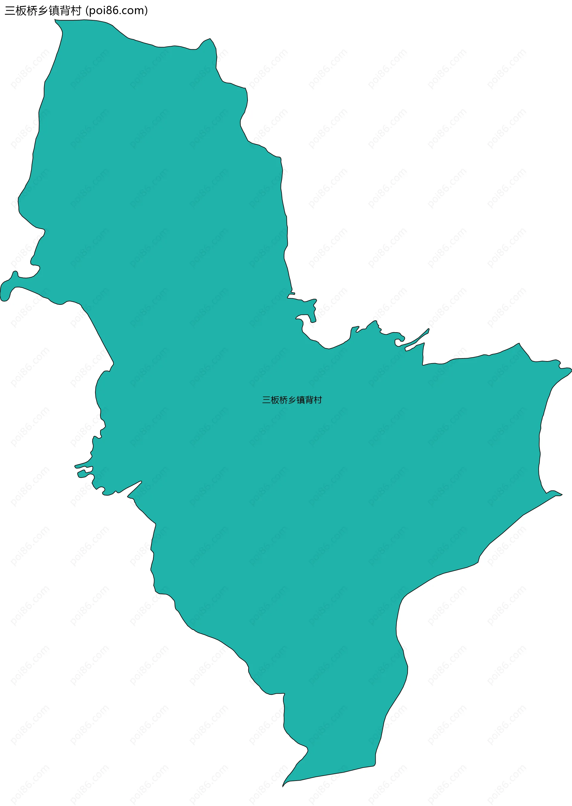 三板桥乡镇背村边界地图