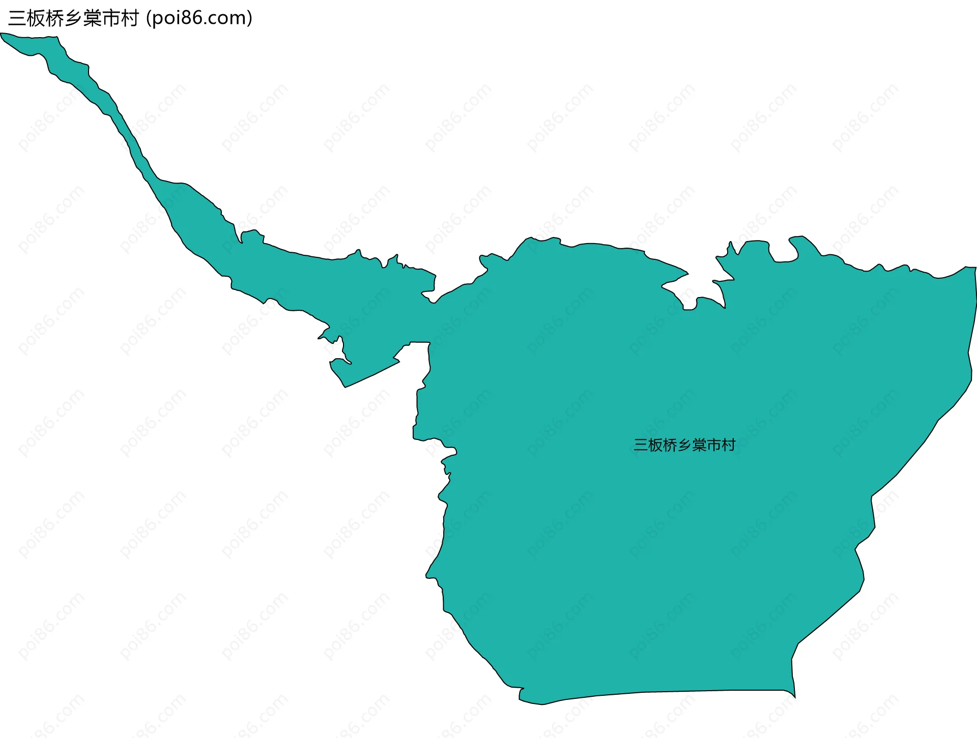 三板桥乡棠市村边界地图