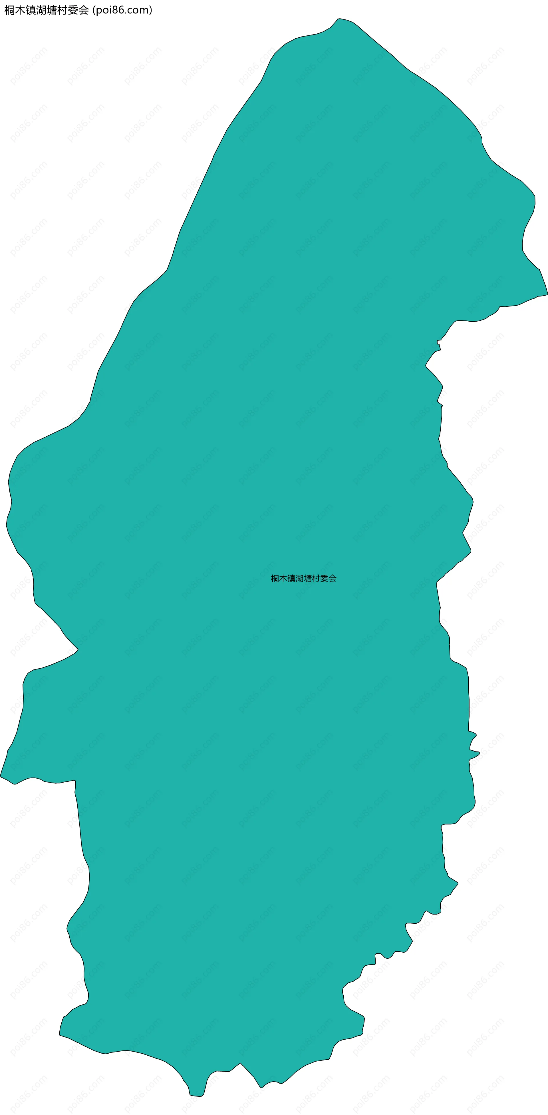 桐木镇湖塘村委会边界地图