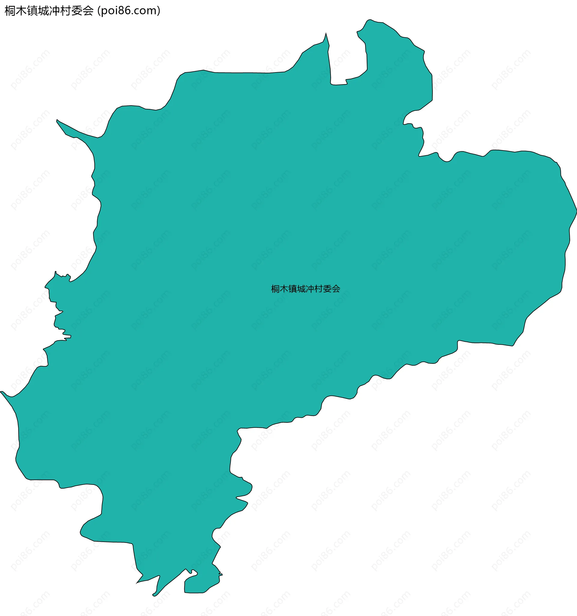 桐木镇城冲村委会边界地图