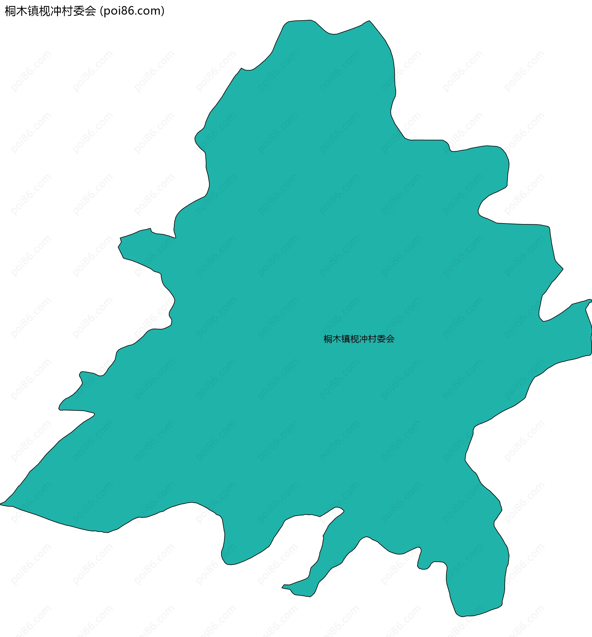 桐木镇枧冲村委会边界地图