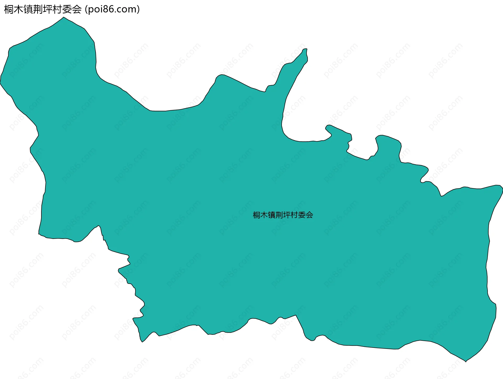 桐木镇荆坪村委会边界地图