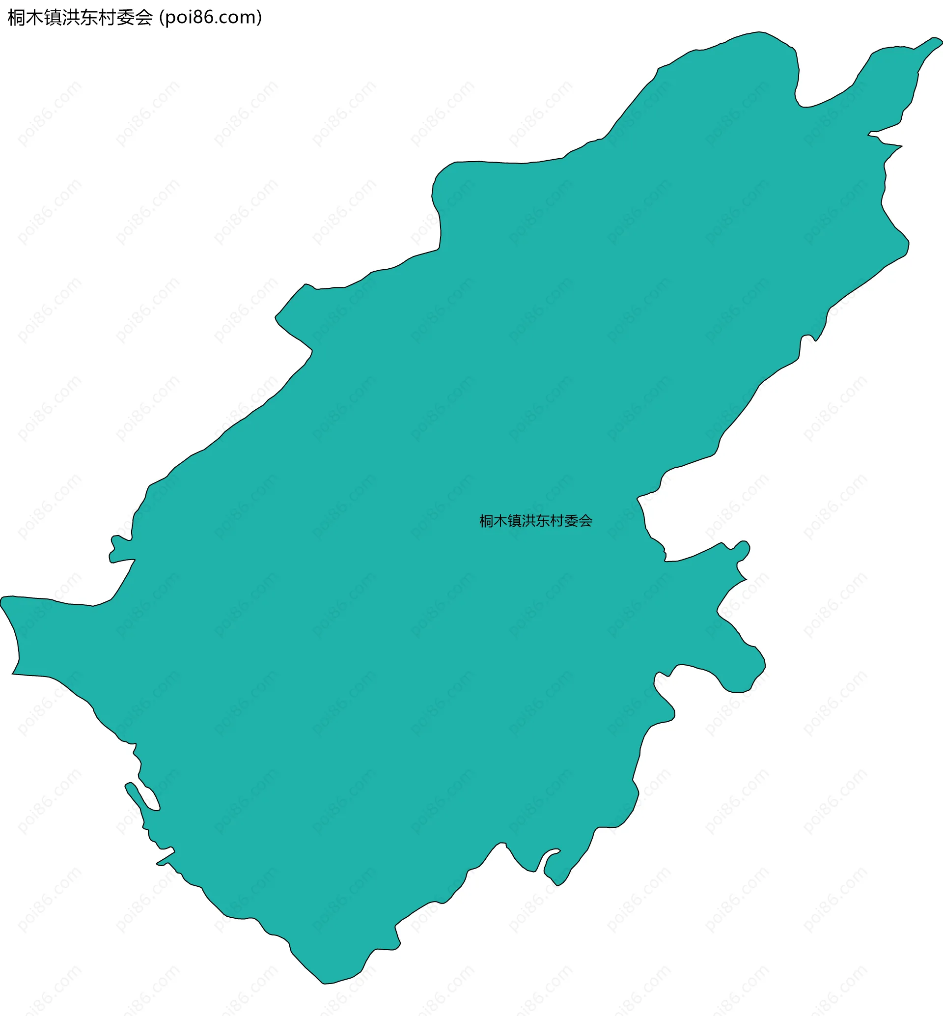桐木镇洪东村委会边界地图