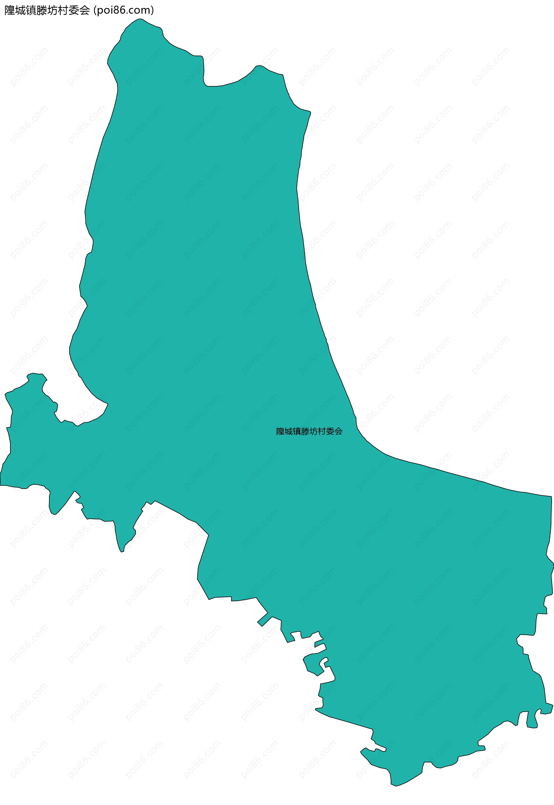 隍城镇滕坊村委会边界地图
