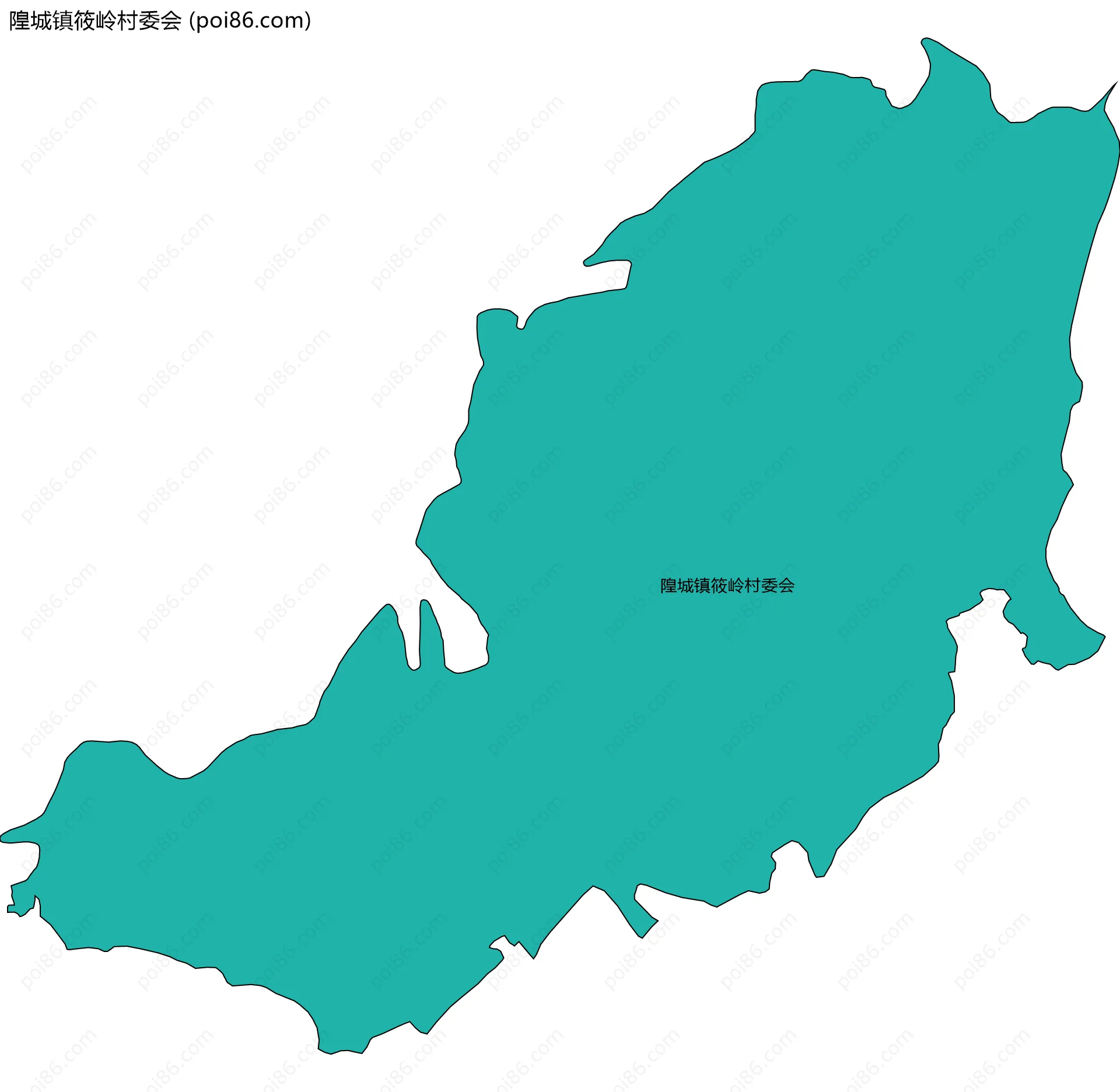 隍城镇筱岭村委会边界地图