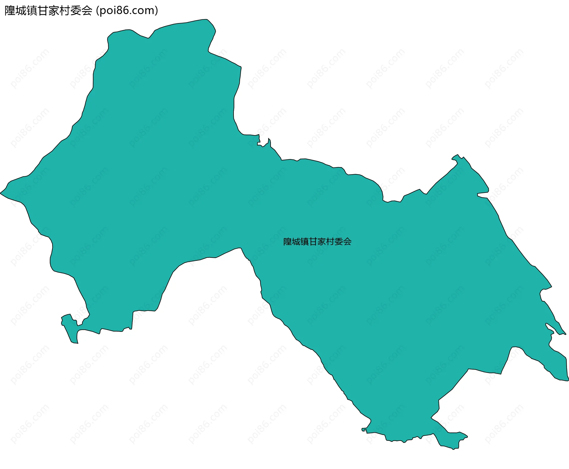 隍城镇甘家村委会边界地图