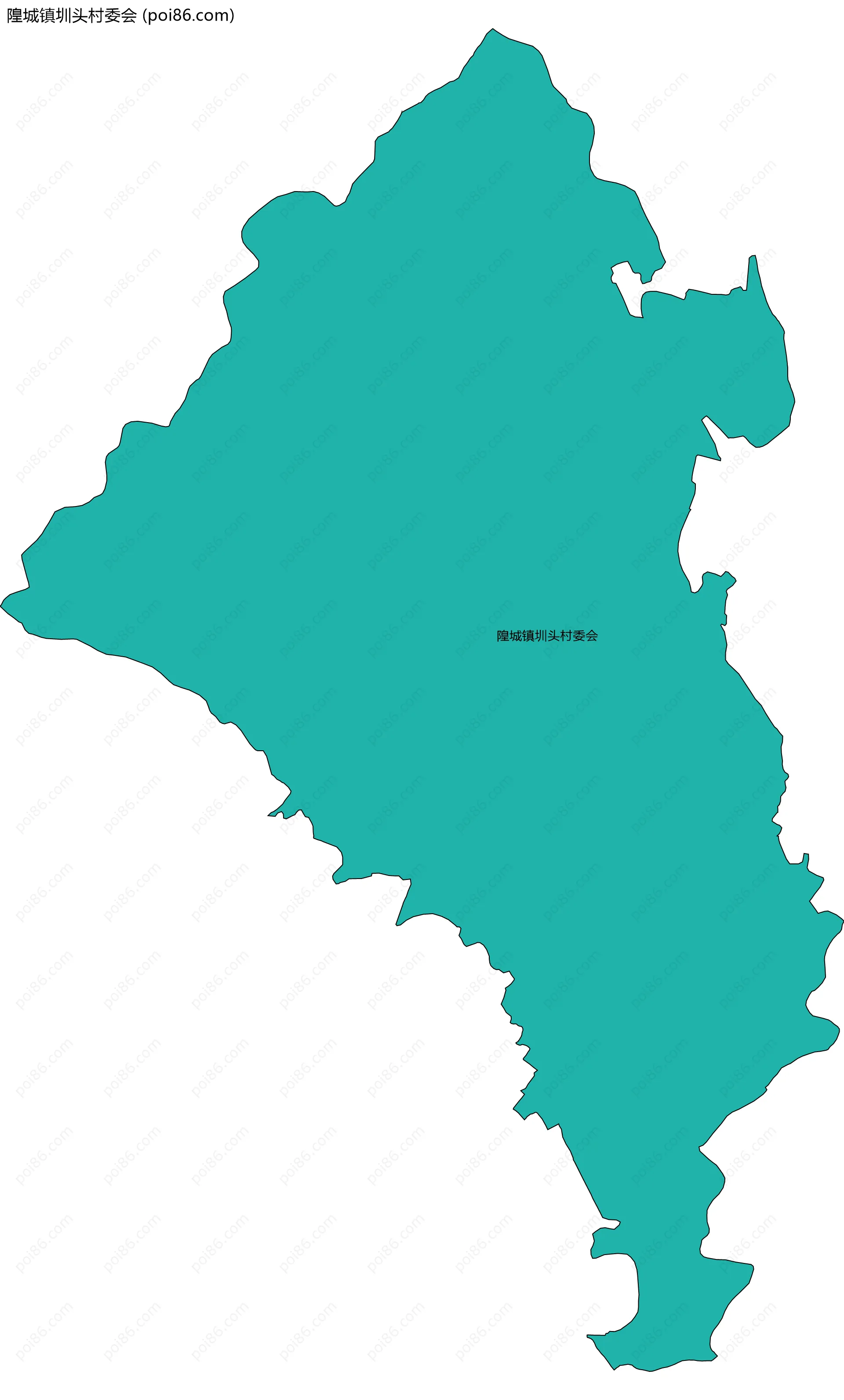 隍城镇圳头村委会边界地图