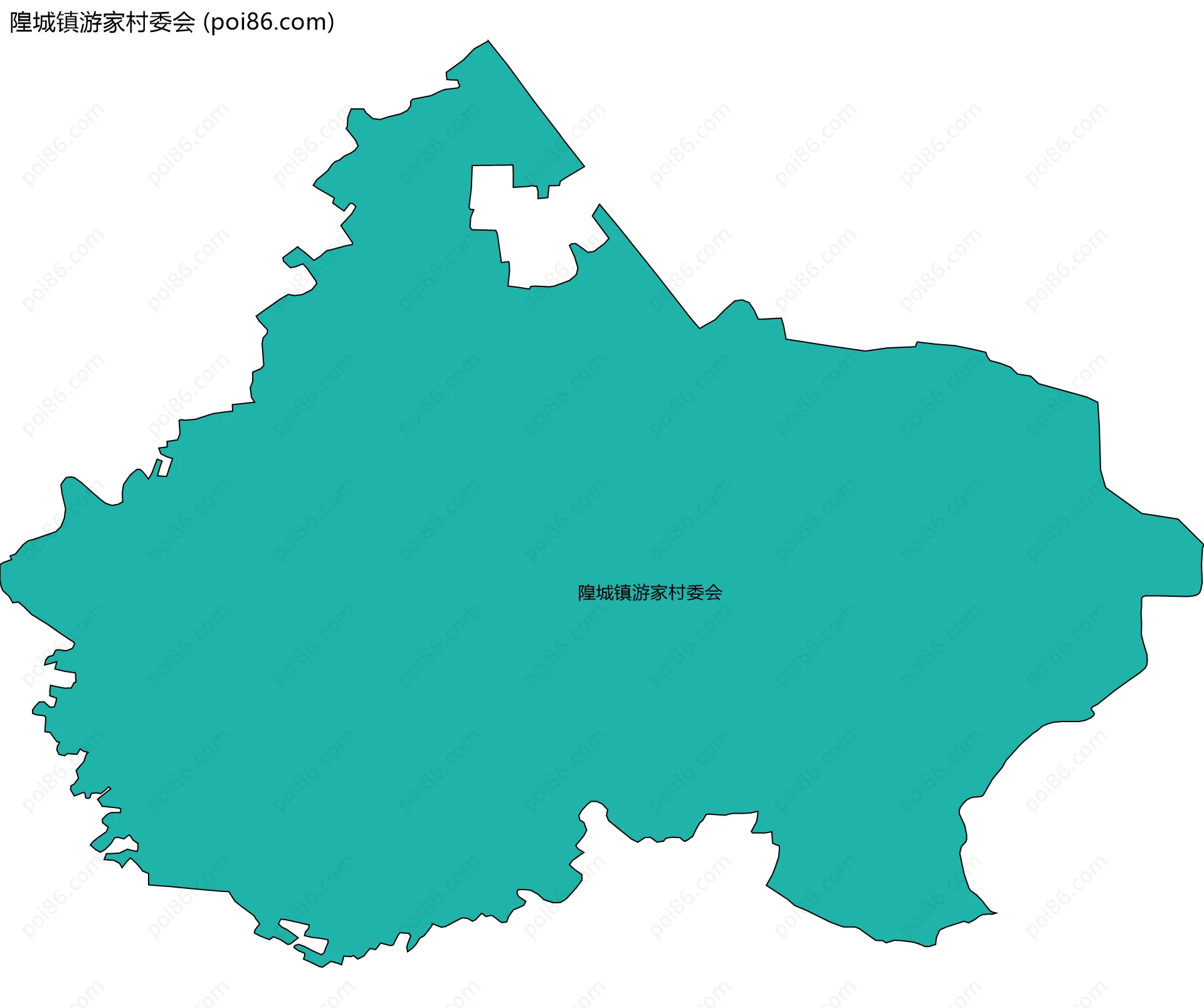 隍城镇游家村委会边界地图