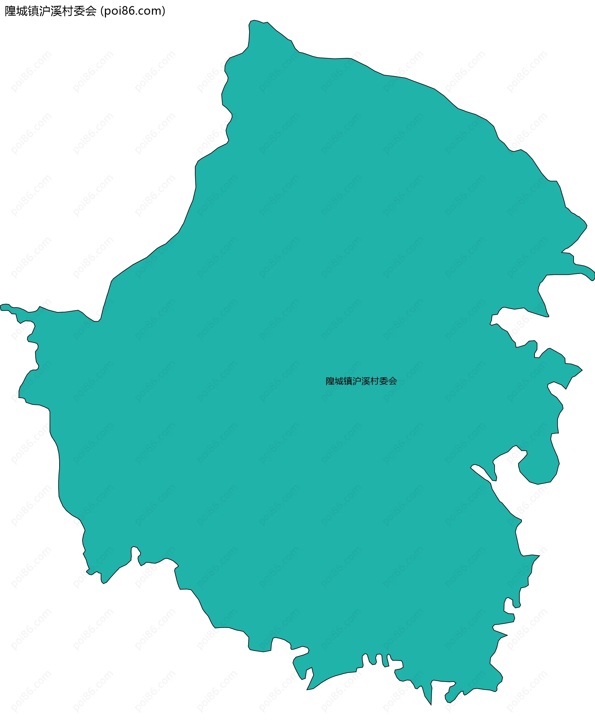 隍城镇沪溪村委会边界地图