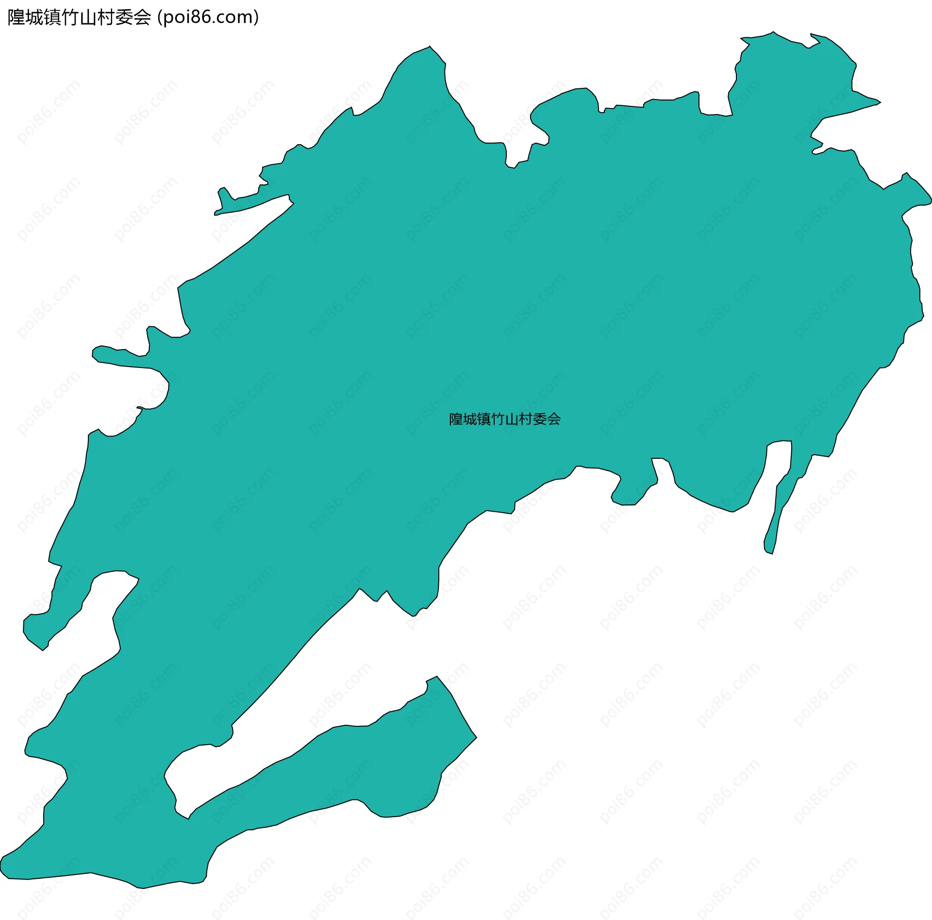 隍城镇竹山村委会边界地图