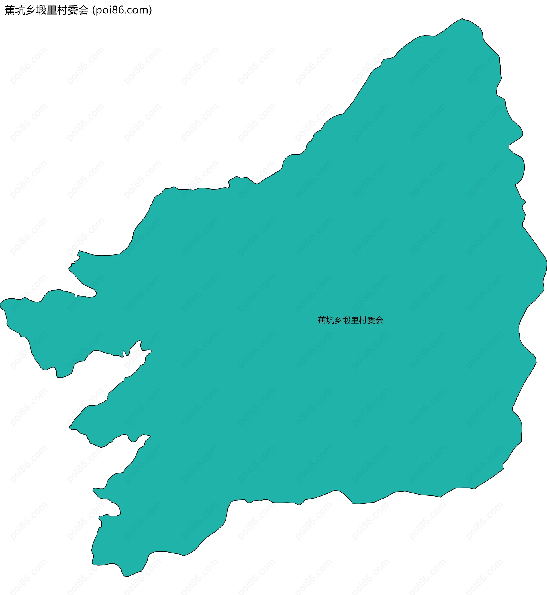 蕉坑乡塅里村委会边界地图