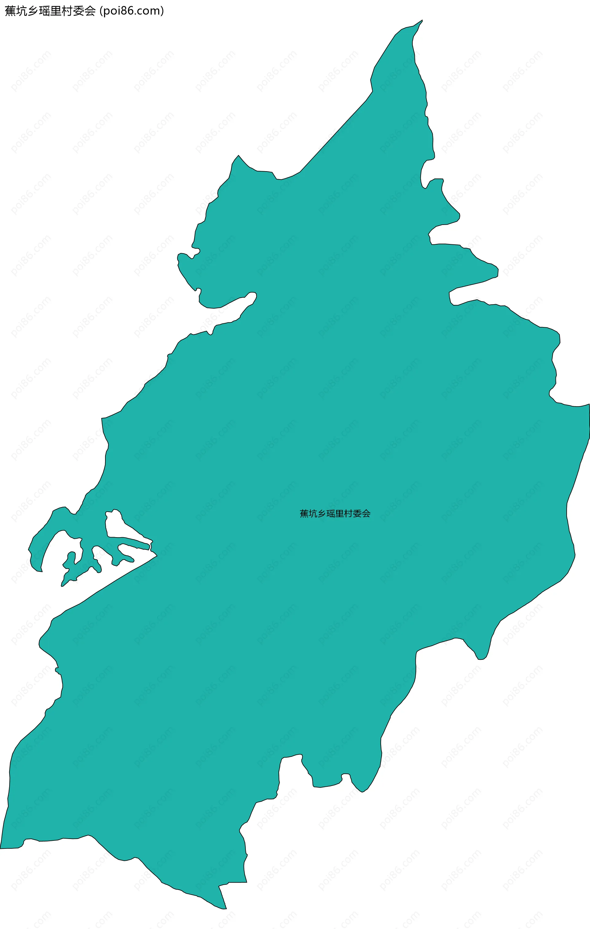 蕉坑乡瑶里村委会边界地图