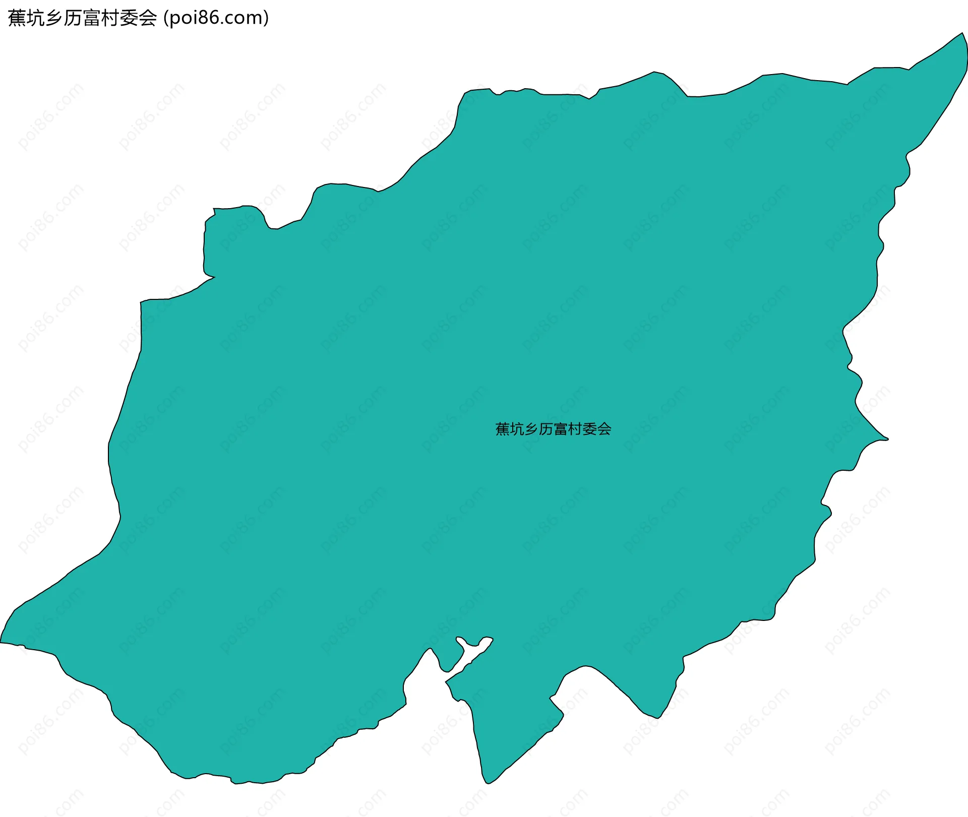 蕉坑乡历富村委会边界地图