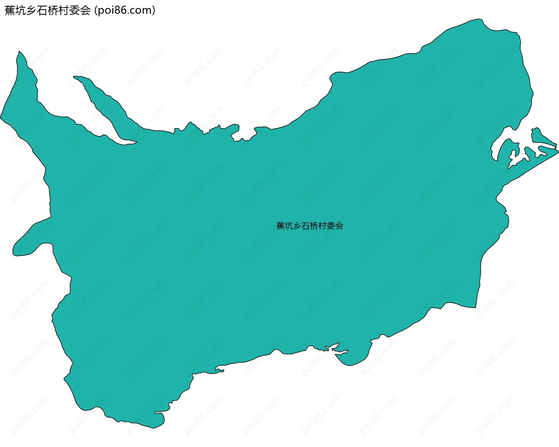 蕉坑乡石桥村委会边界地图