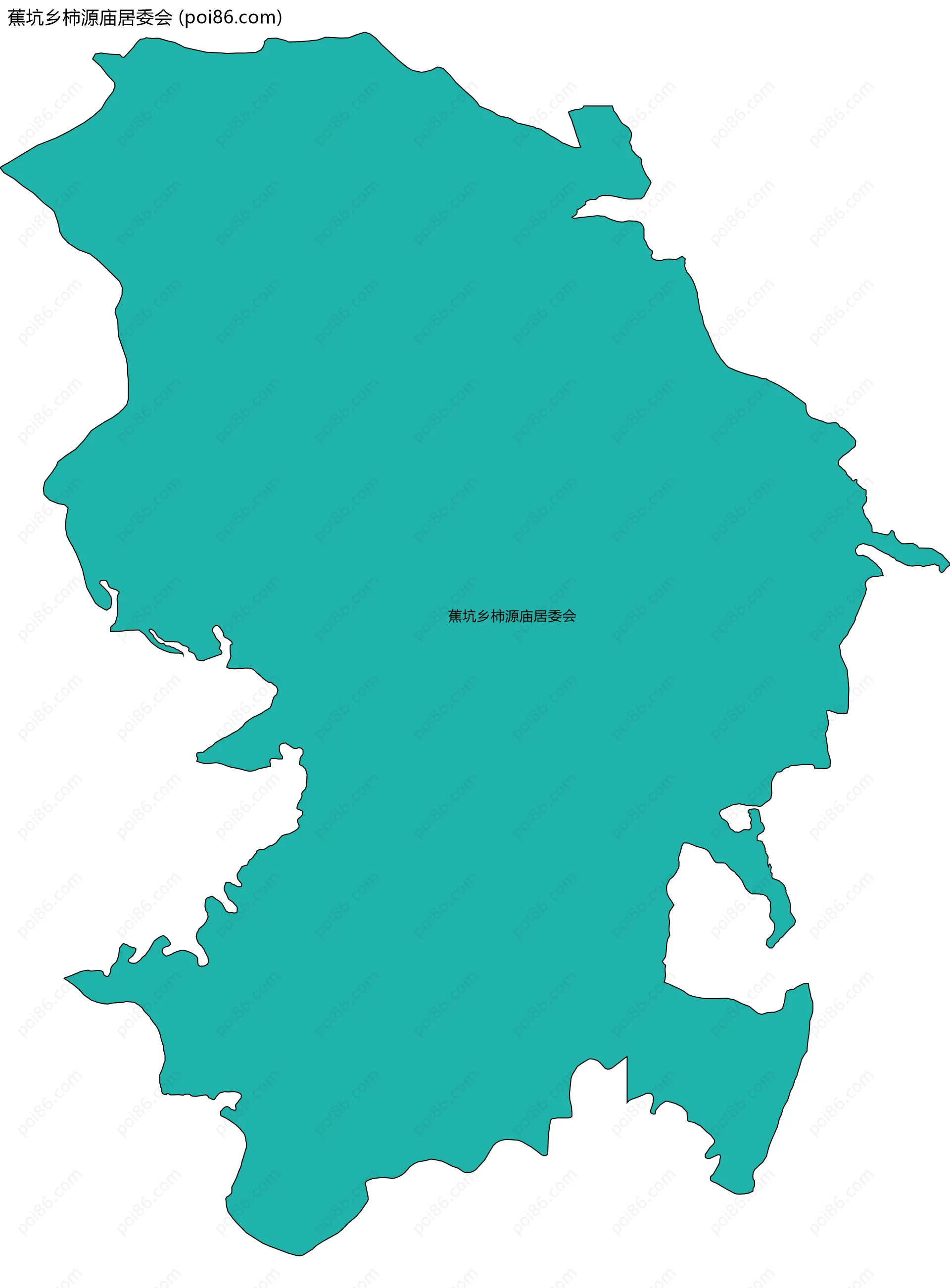 蕉坑乡柿源庙居委会边界地图