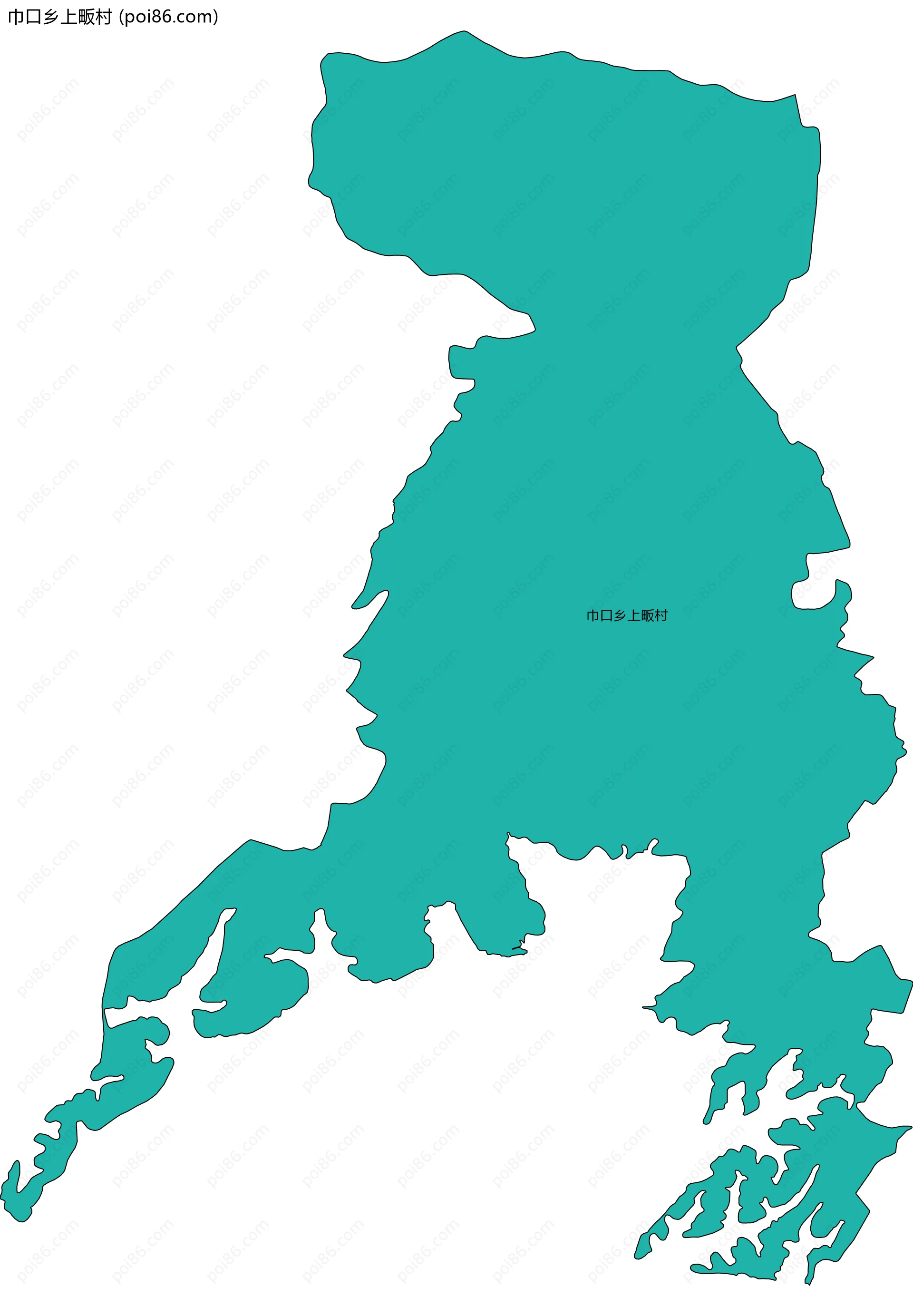 巾口乡上畈村边界地图