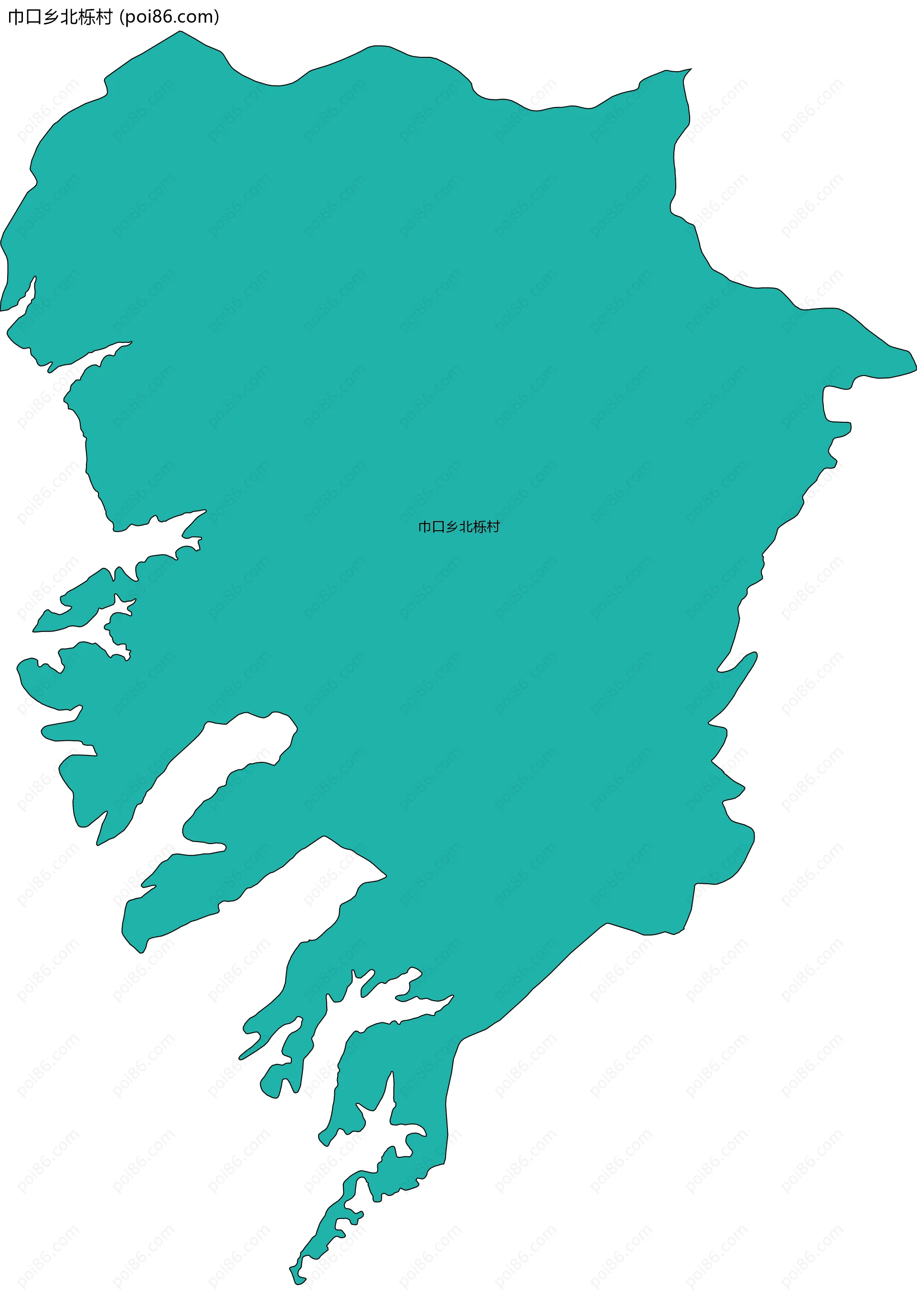 巾口乡北栎村边界地图