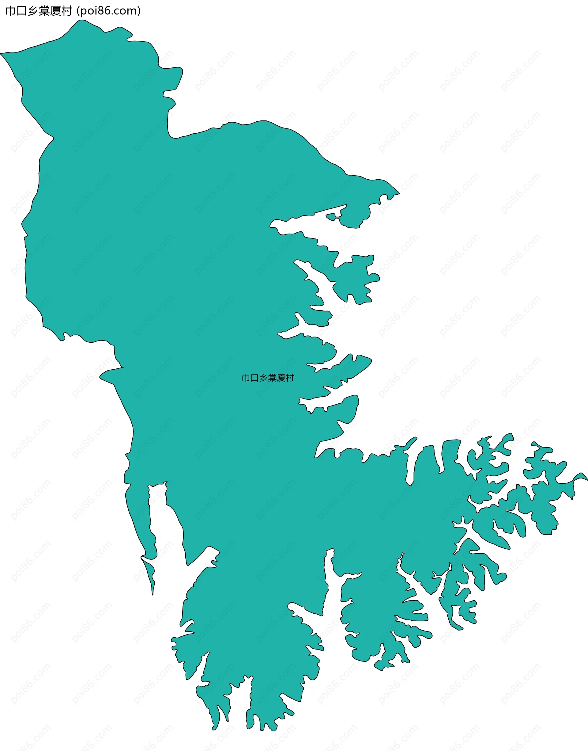 巾口乡棠厦村边界地图