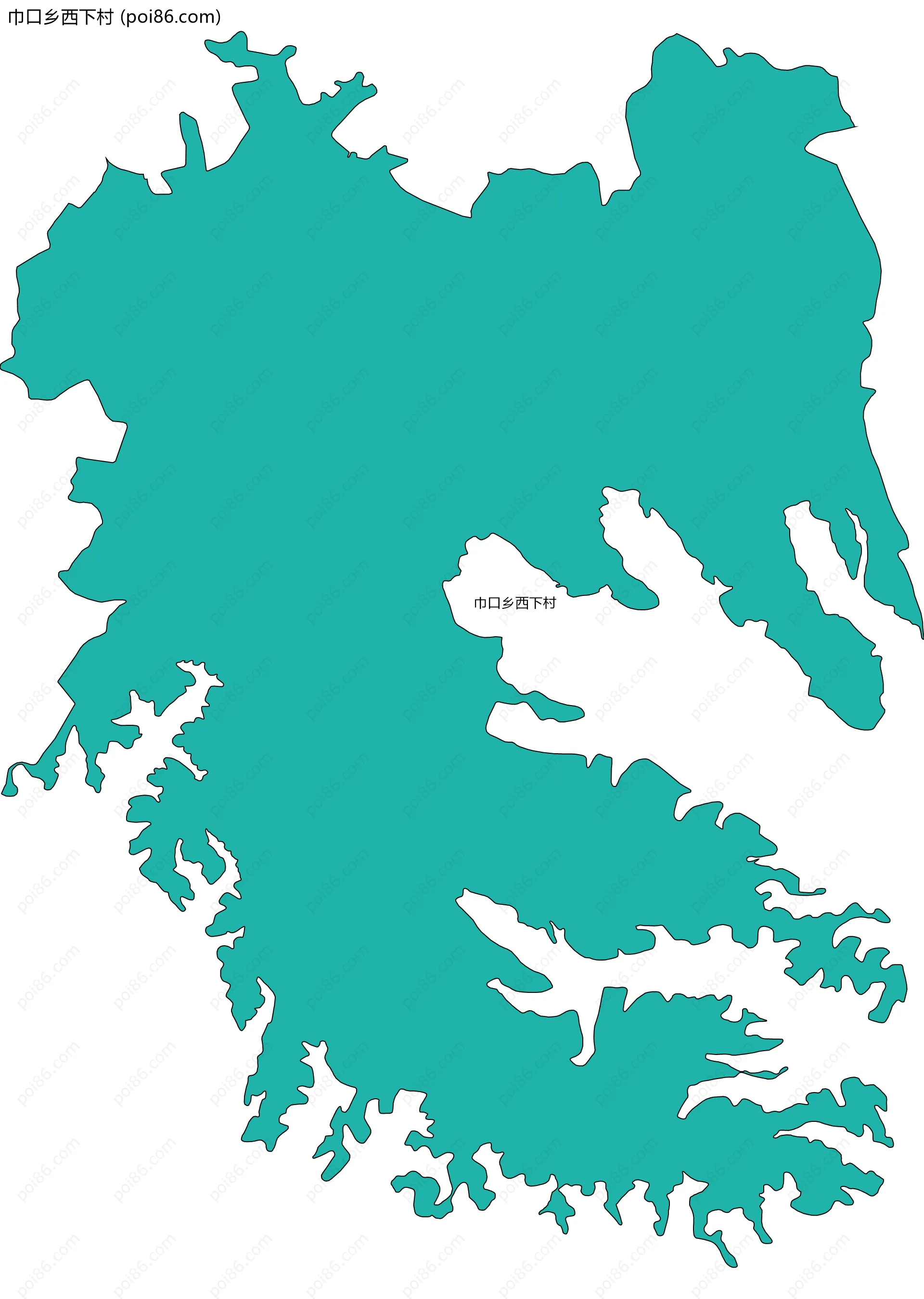 巾口乡西下村边界地图