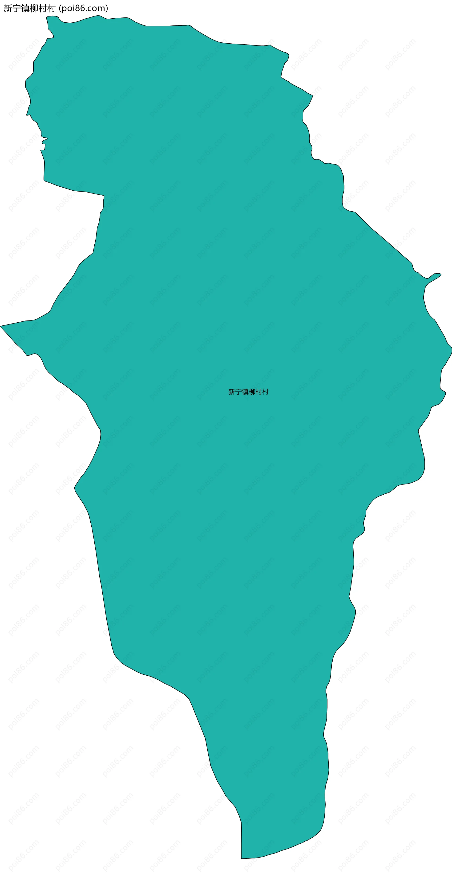 新宁镇柳村村边界地图