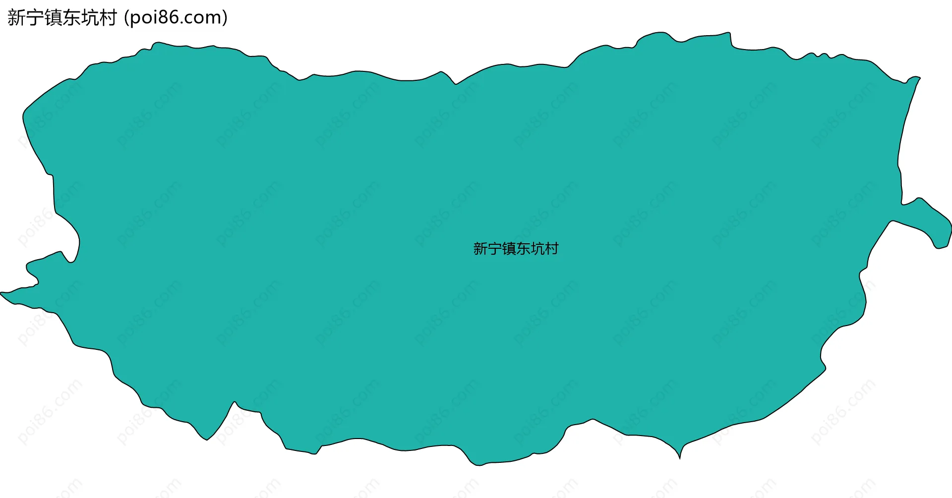 新宁镇东坑村边界地图