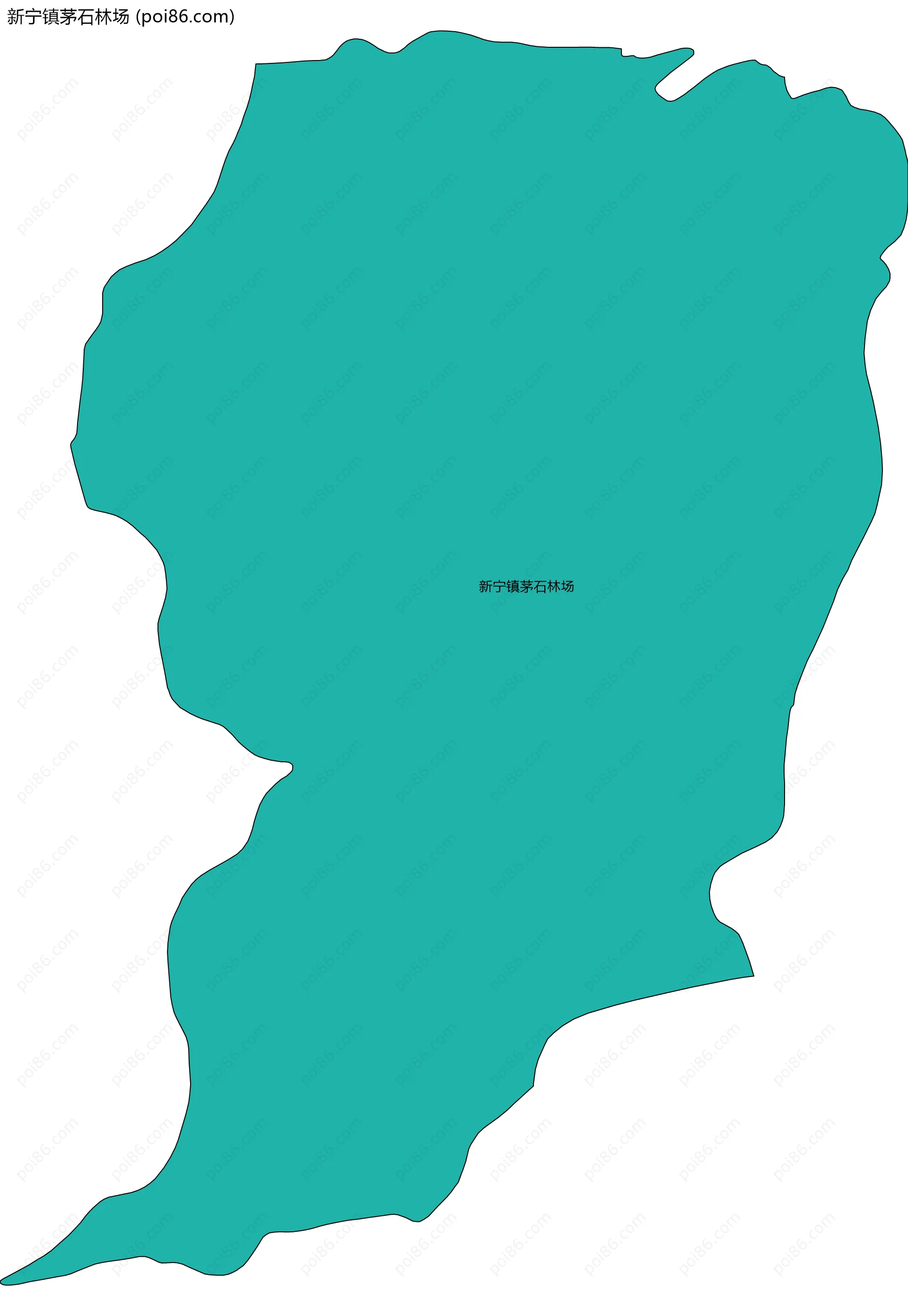 新宁镇茅石林场边界地图