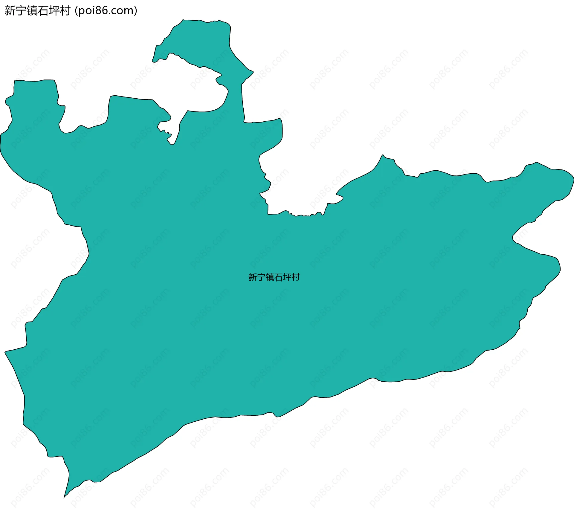 新宁镇石坪村边界地图