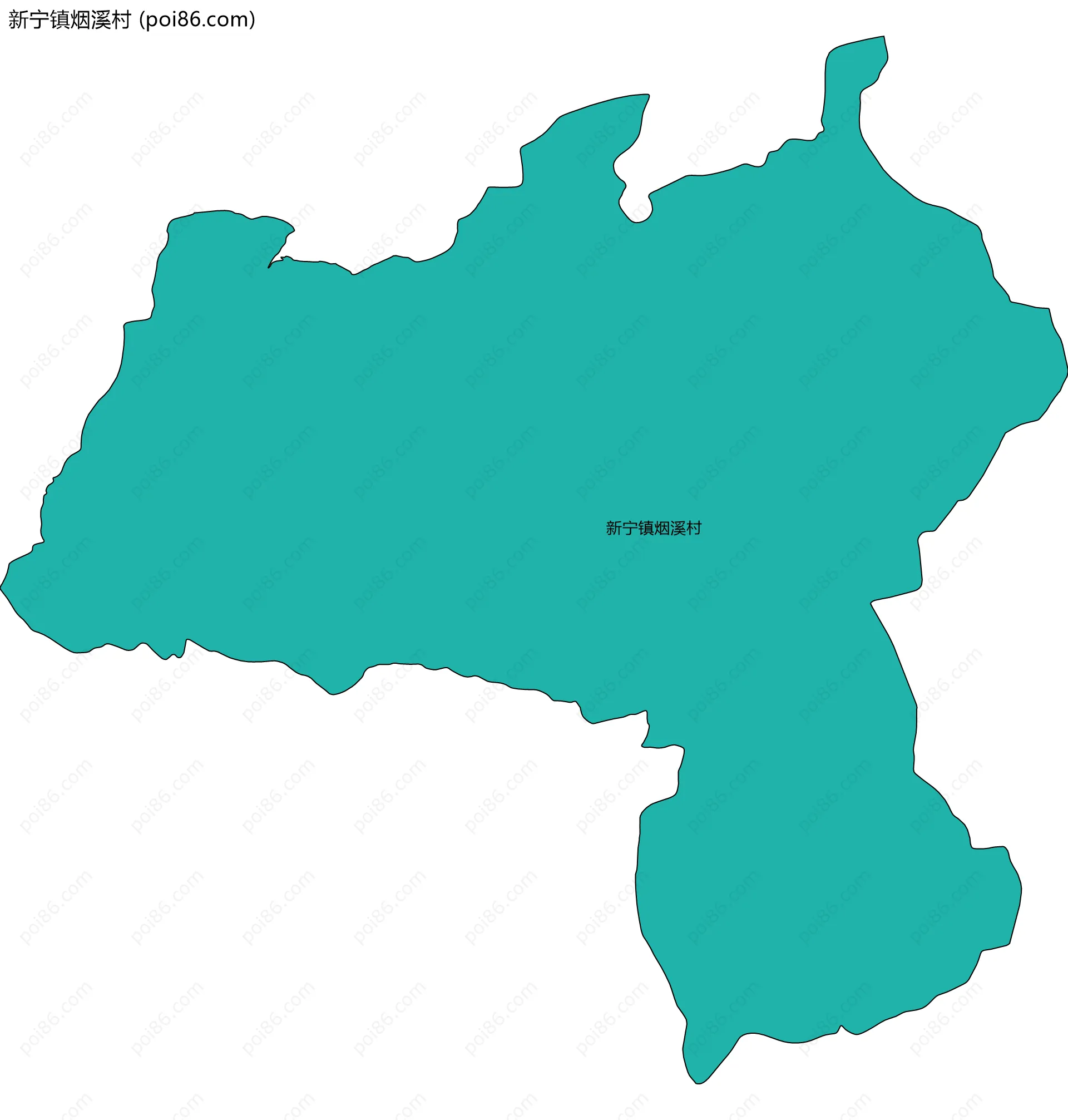 新宁镇烟溪村边界地图