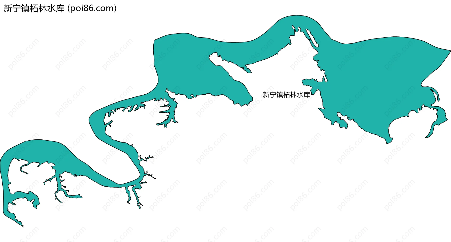 新宁镇柘林水库边界地图