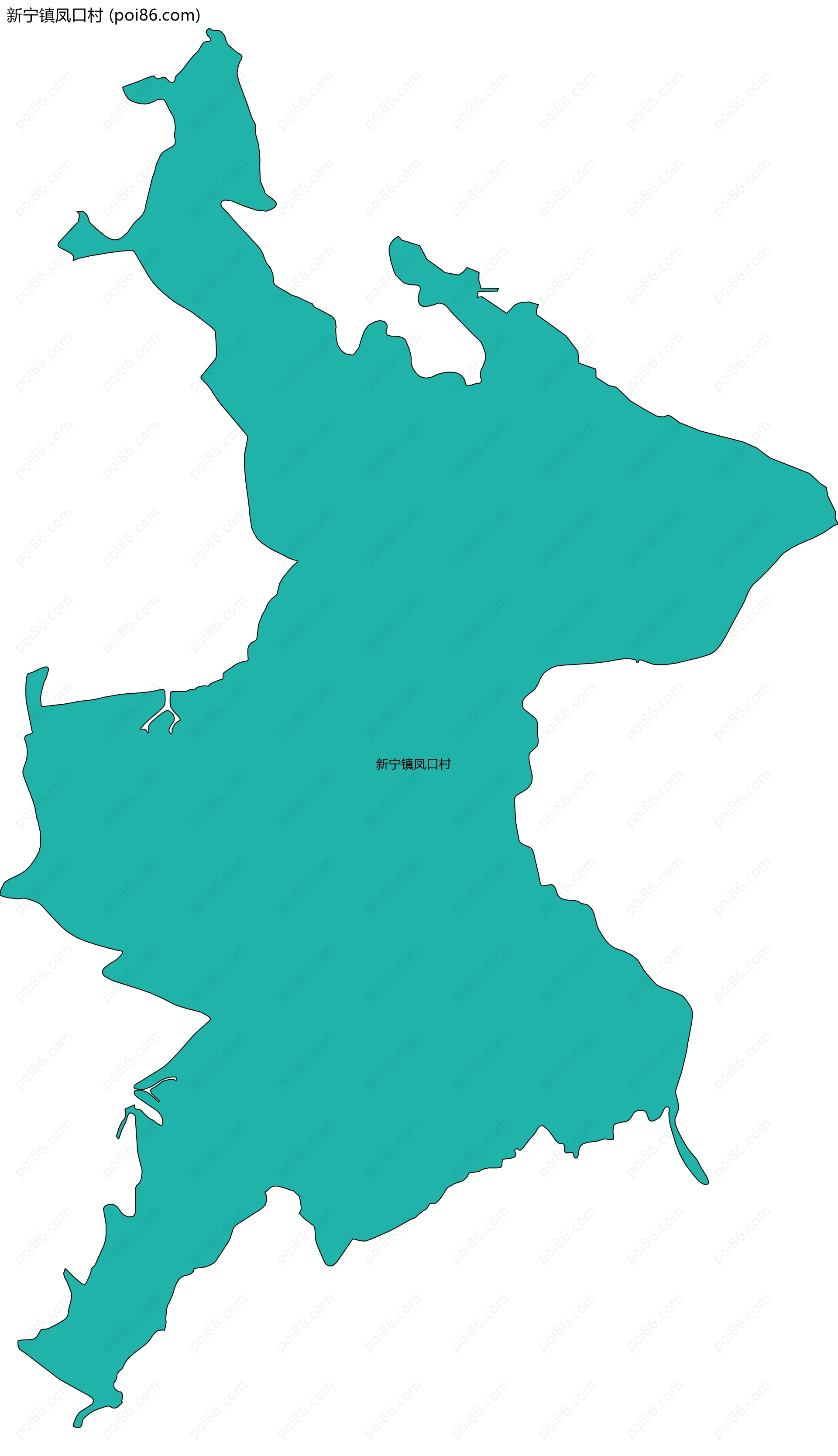 新宁镇凤口村边界地图