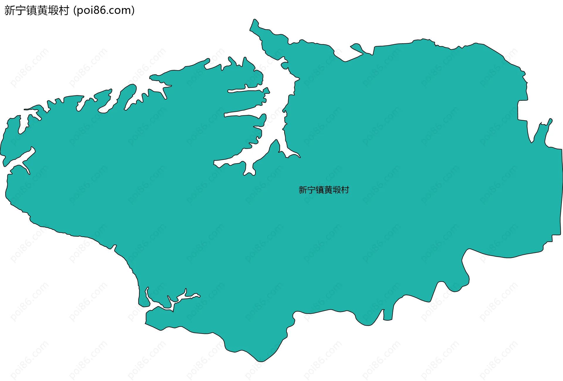 新宁镇黄塅村边界地图