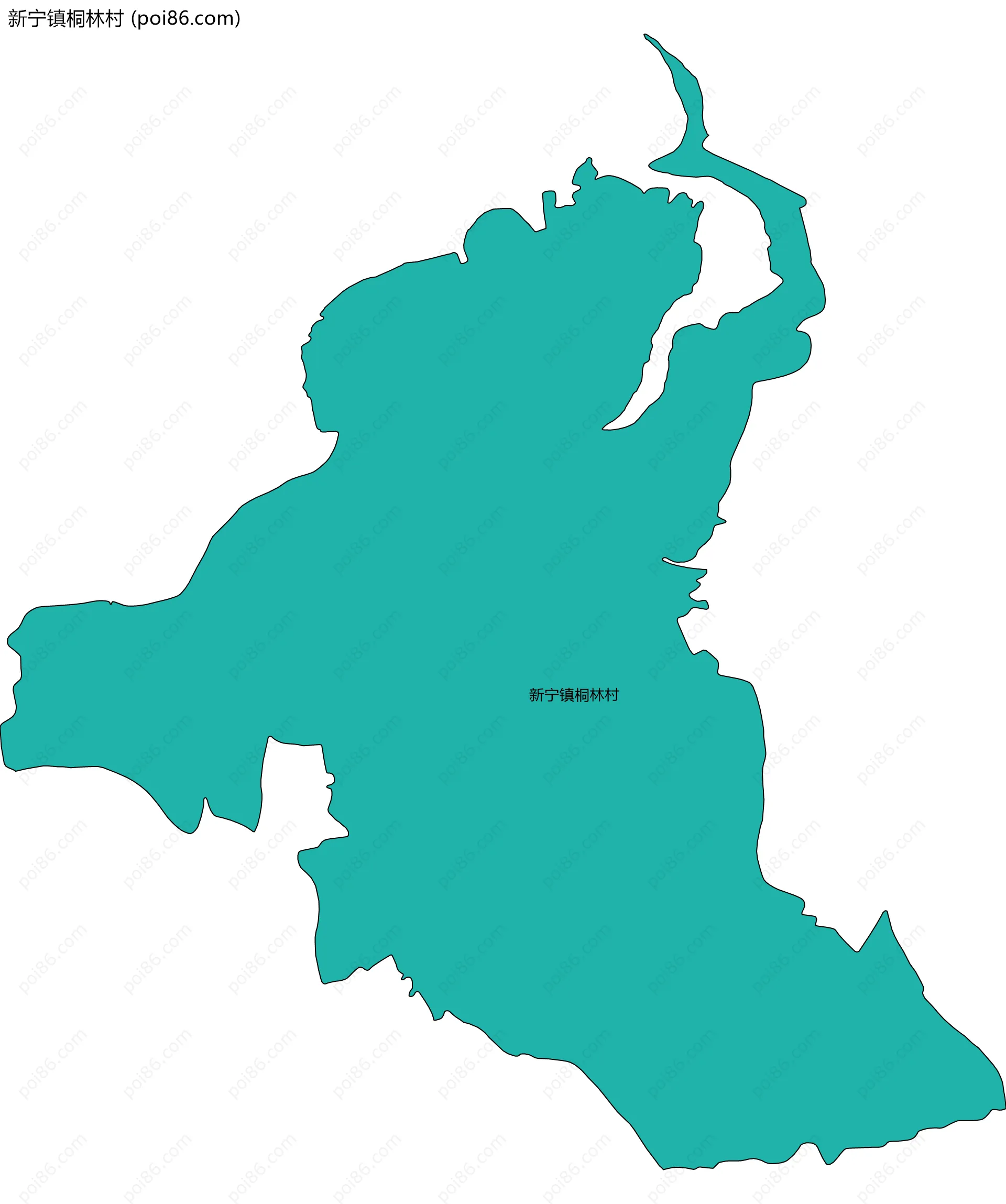 新宁镇桐林村边界地图