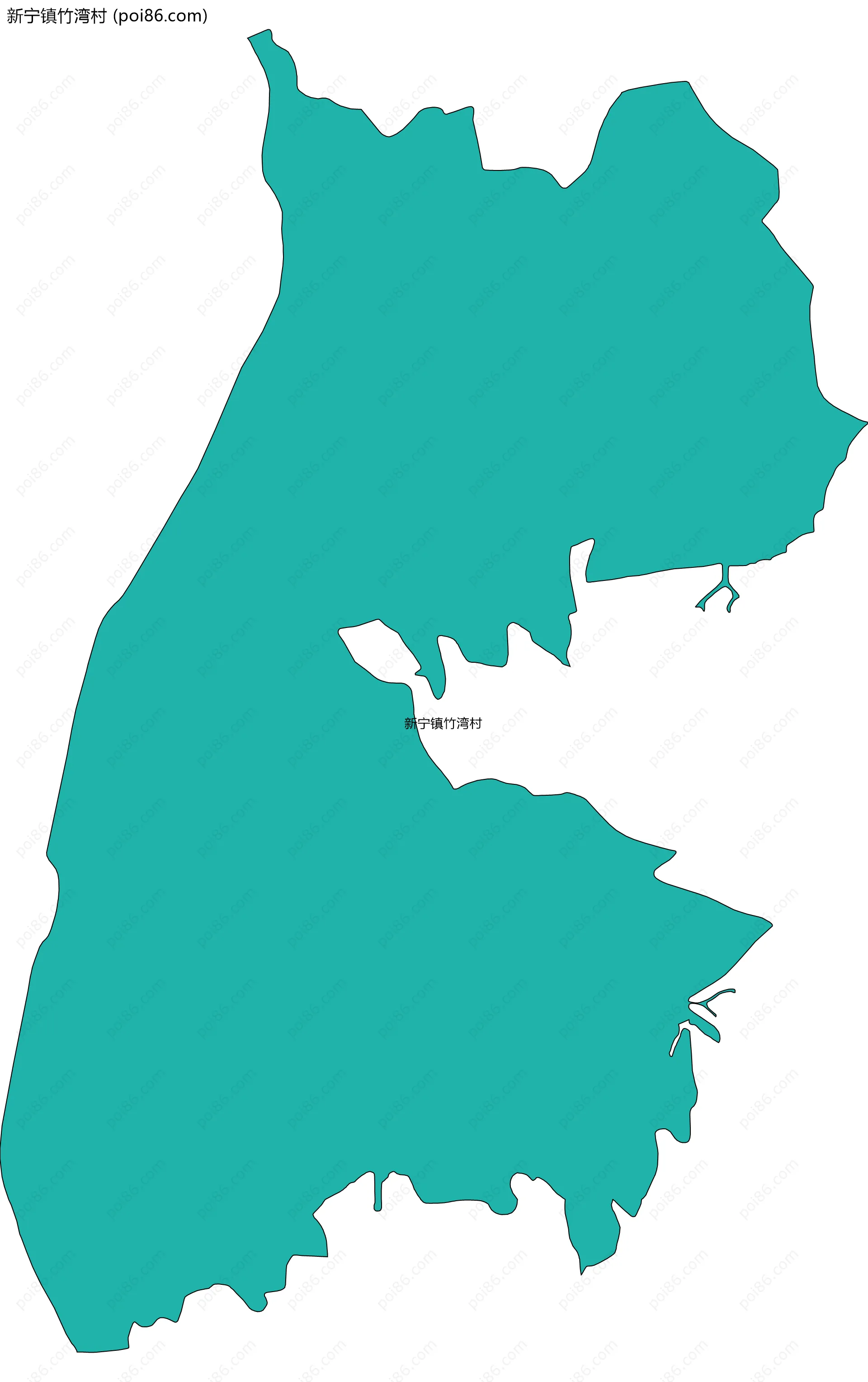 新宁镇竹湾村边界地图