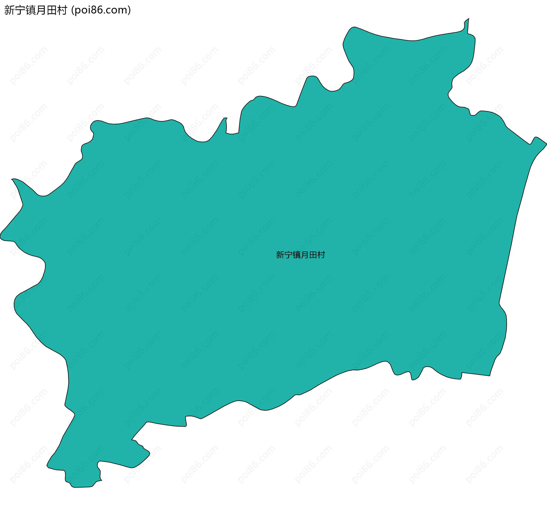 新宁镇月田村边界地图