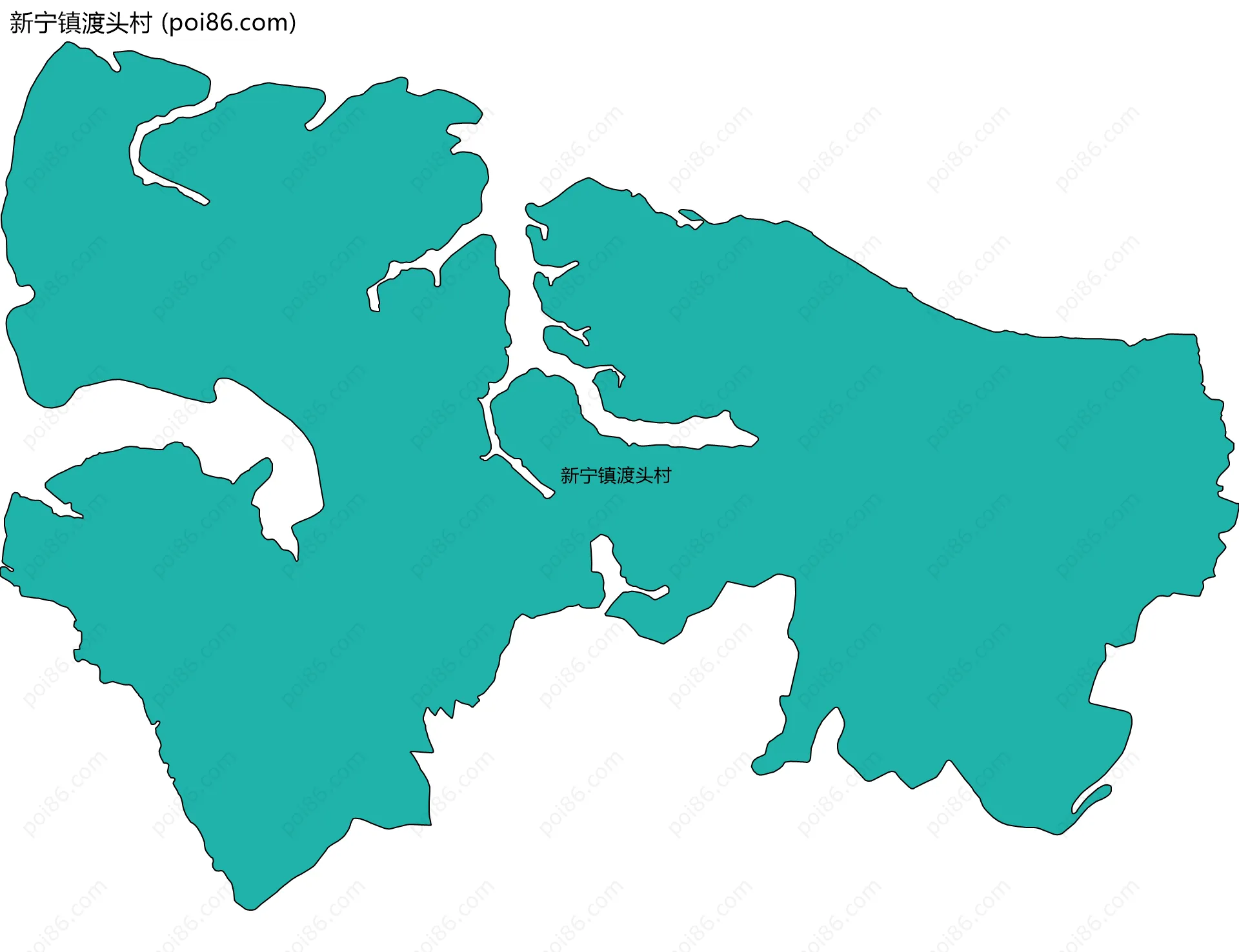 新宁镇渡头村边界地图