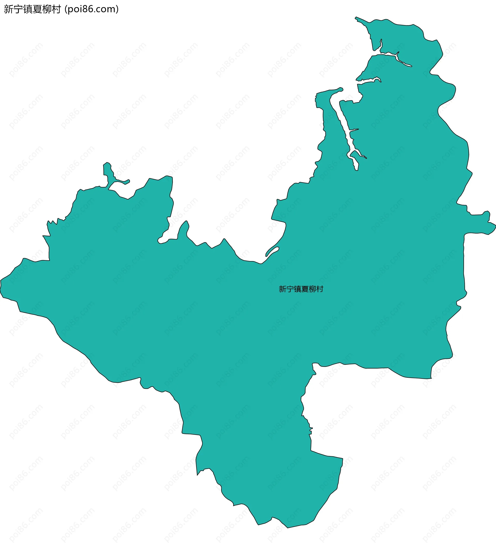 新宁镇夏柳村边界地图