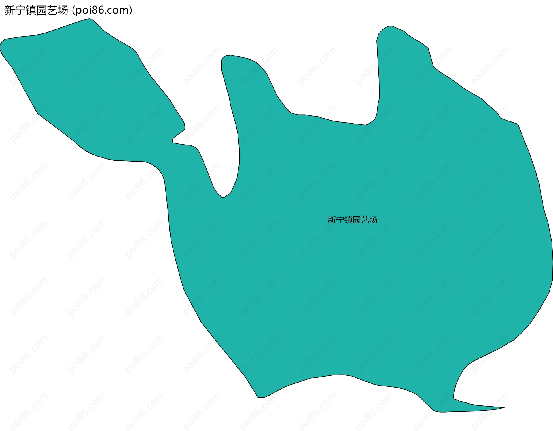 新宁镇园艺场边界地图