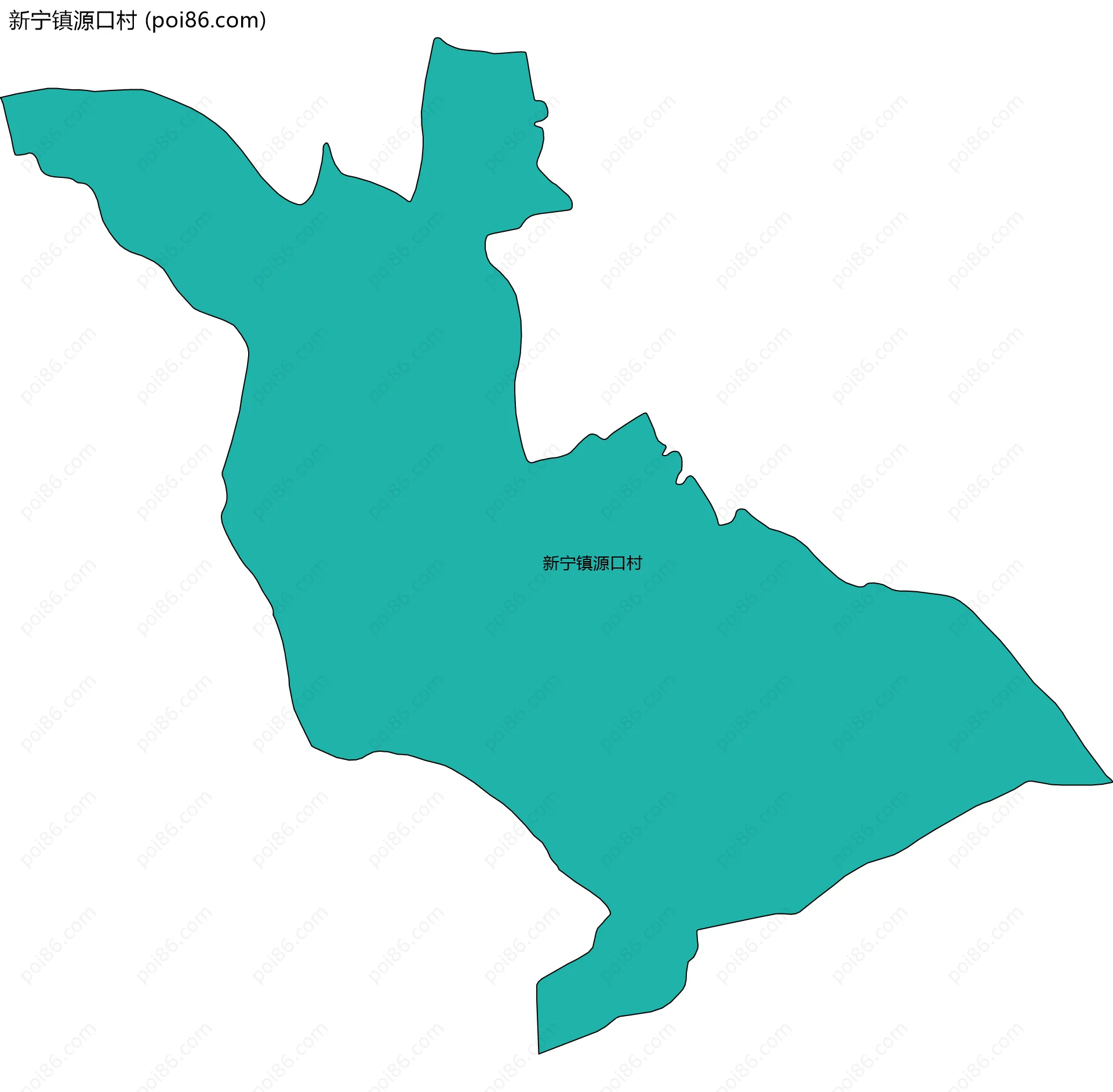 新宁镇源口村边界地图