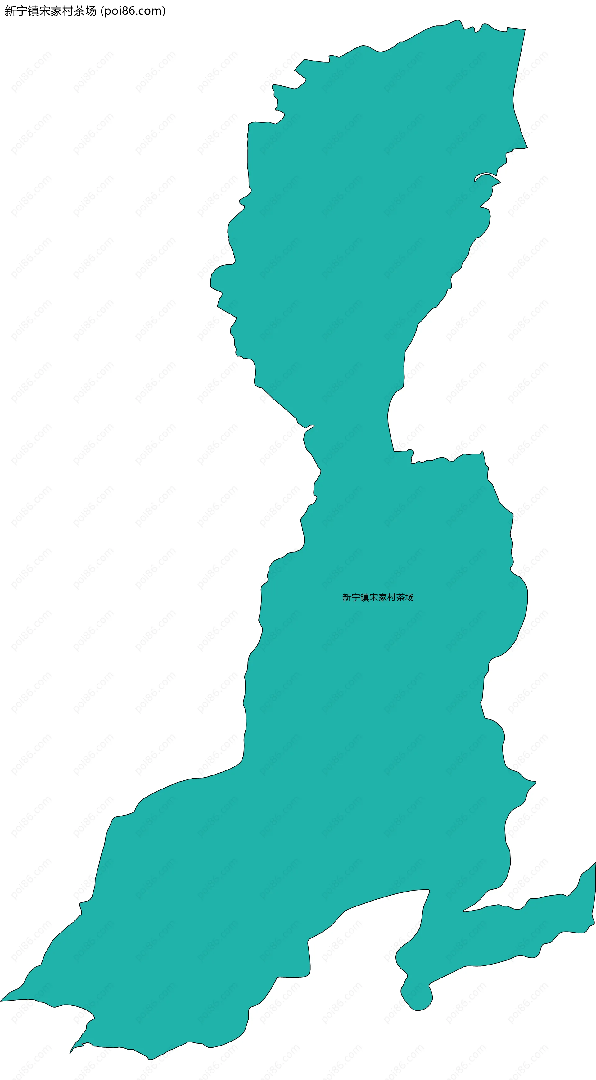 新宁镇宋家村茶场边界地图