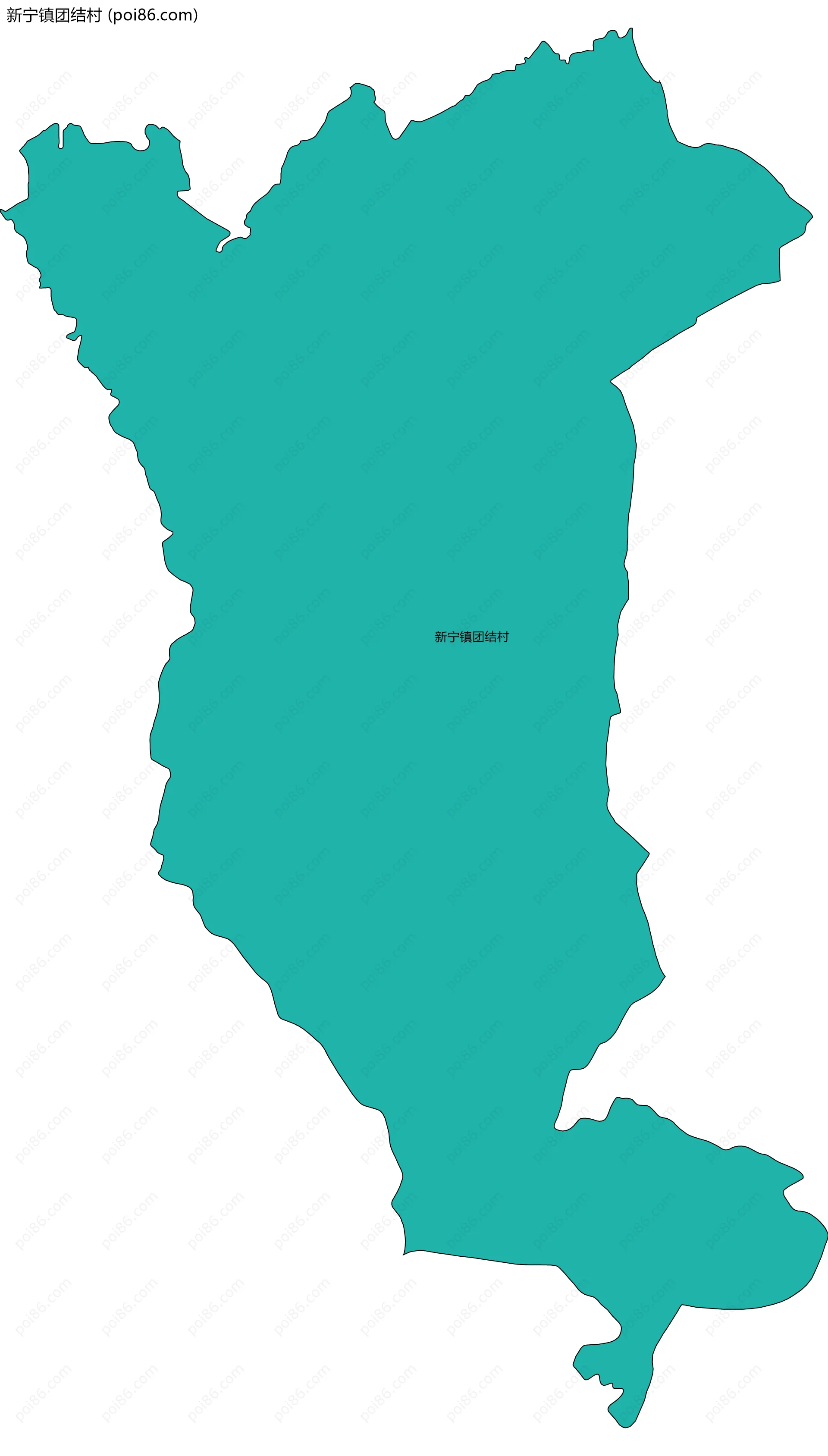 新宁镇团结村边界地图