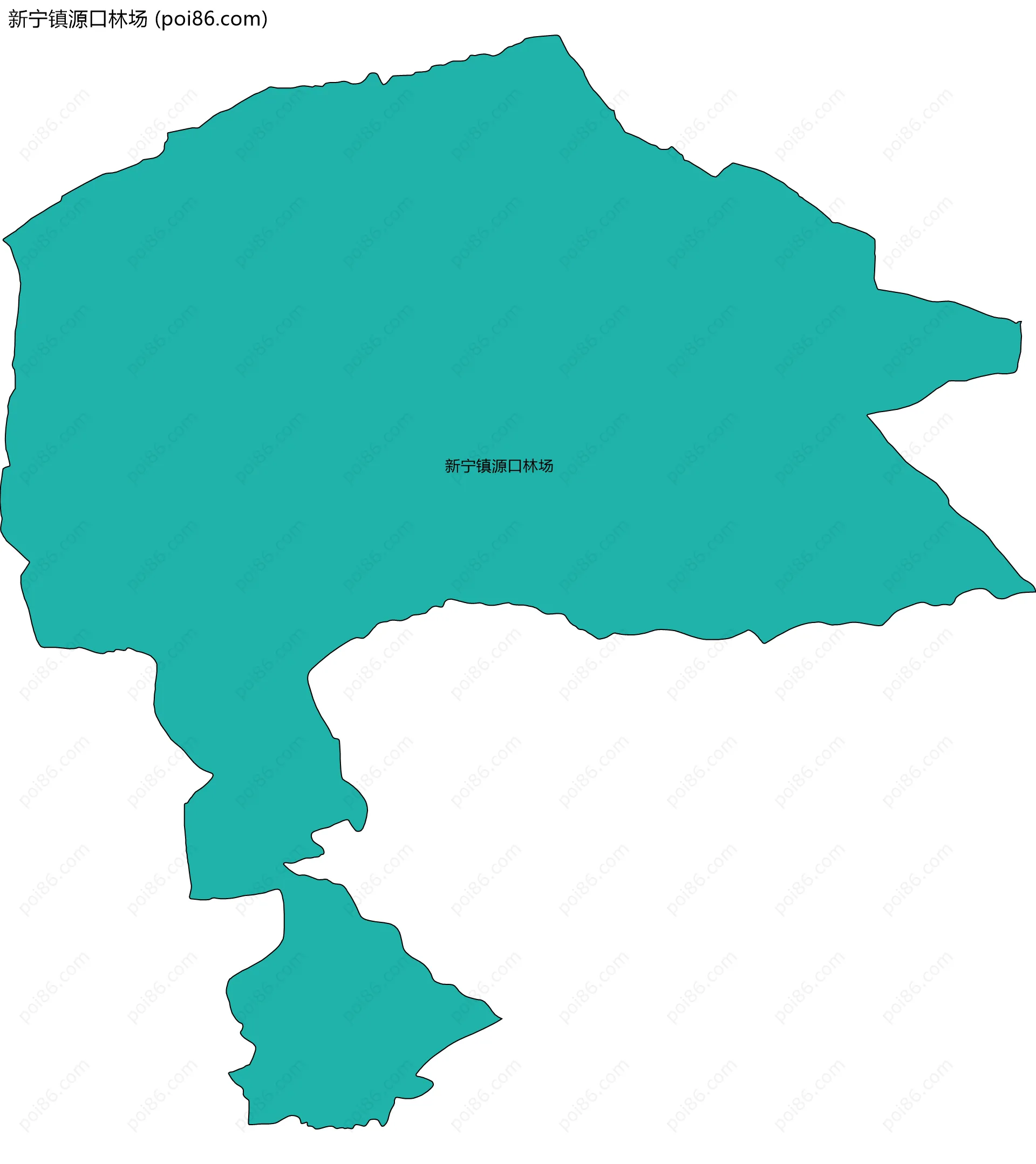 新宁镇源口林场边界地图