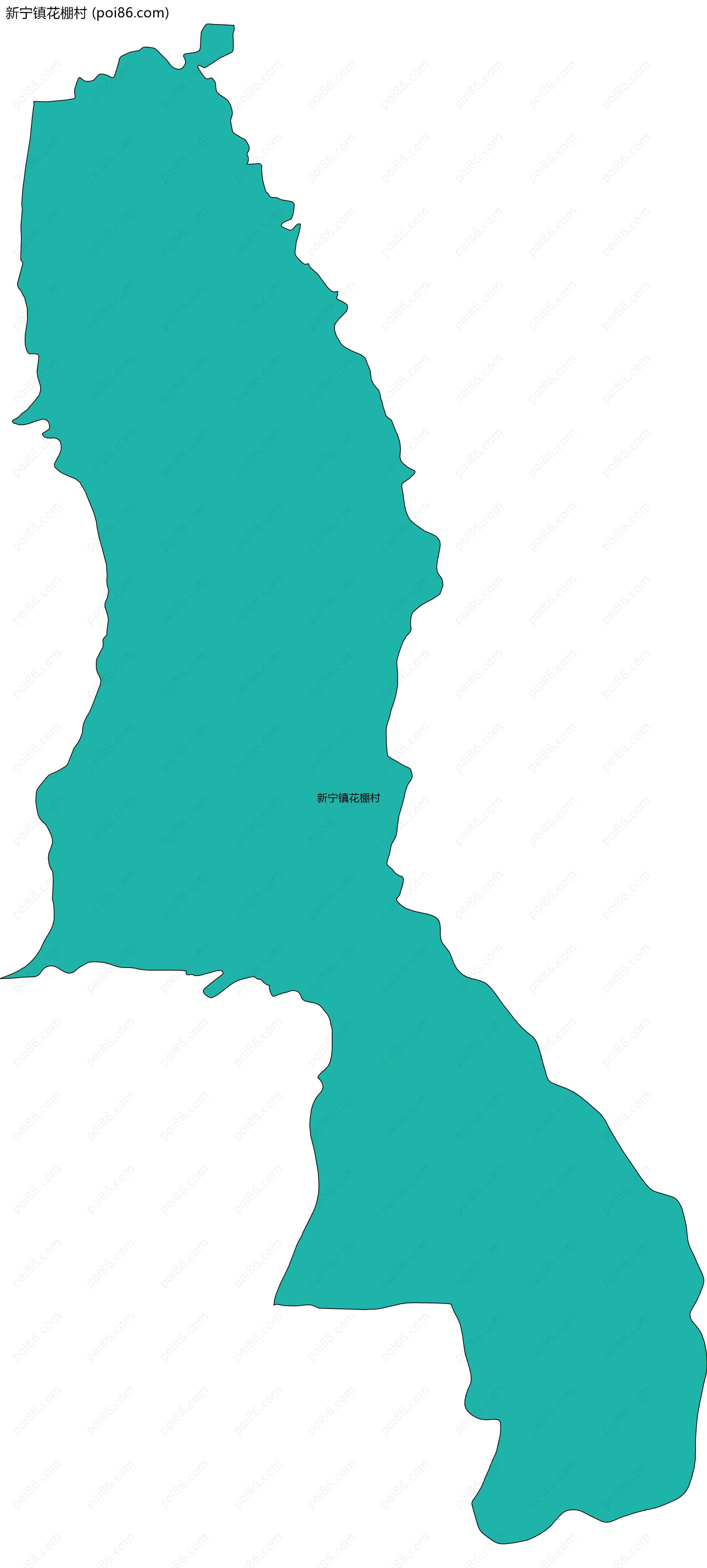 新宁镇花棚村边界地图