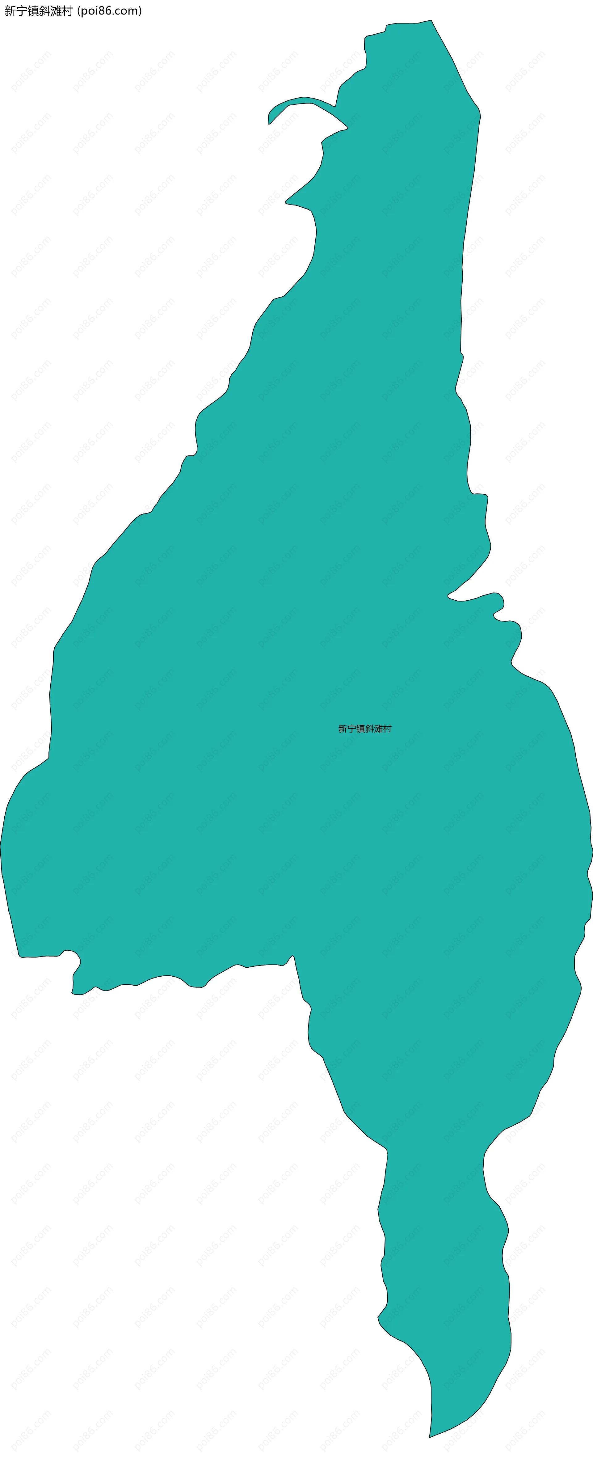 新宁镇斜滩村边界地图