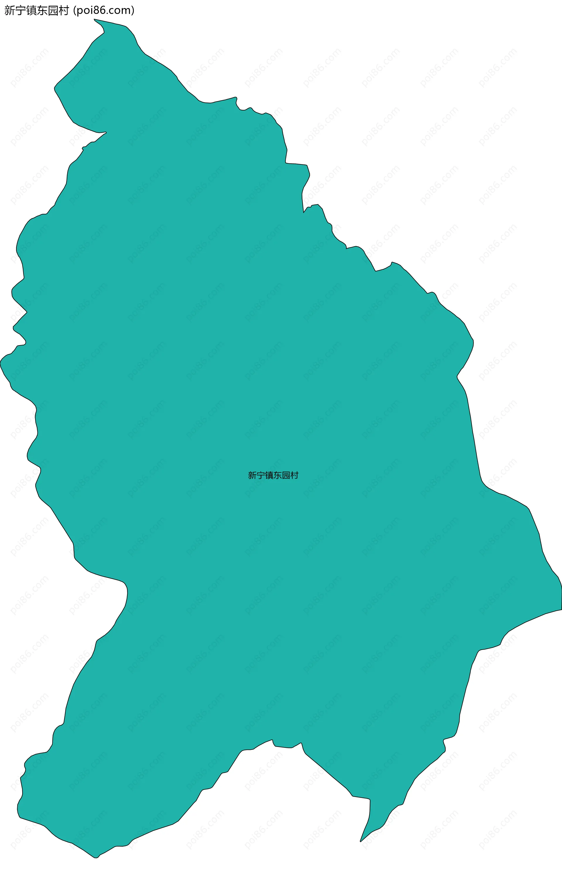 新宁镇东园村边界地图