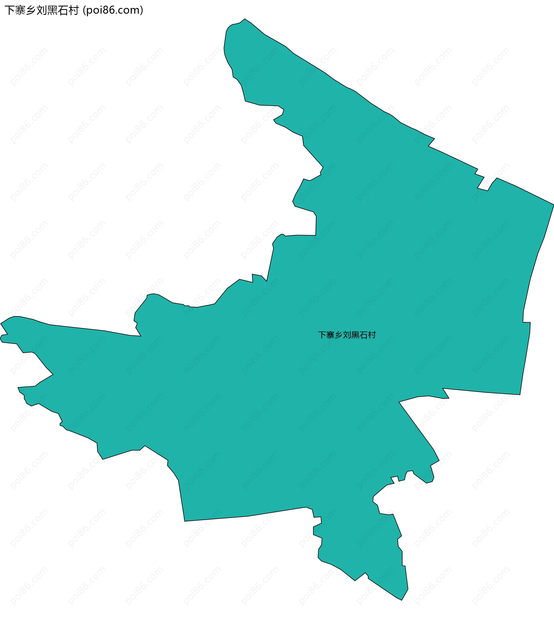下寨乡刘黑石村边界地图
