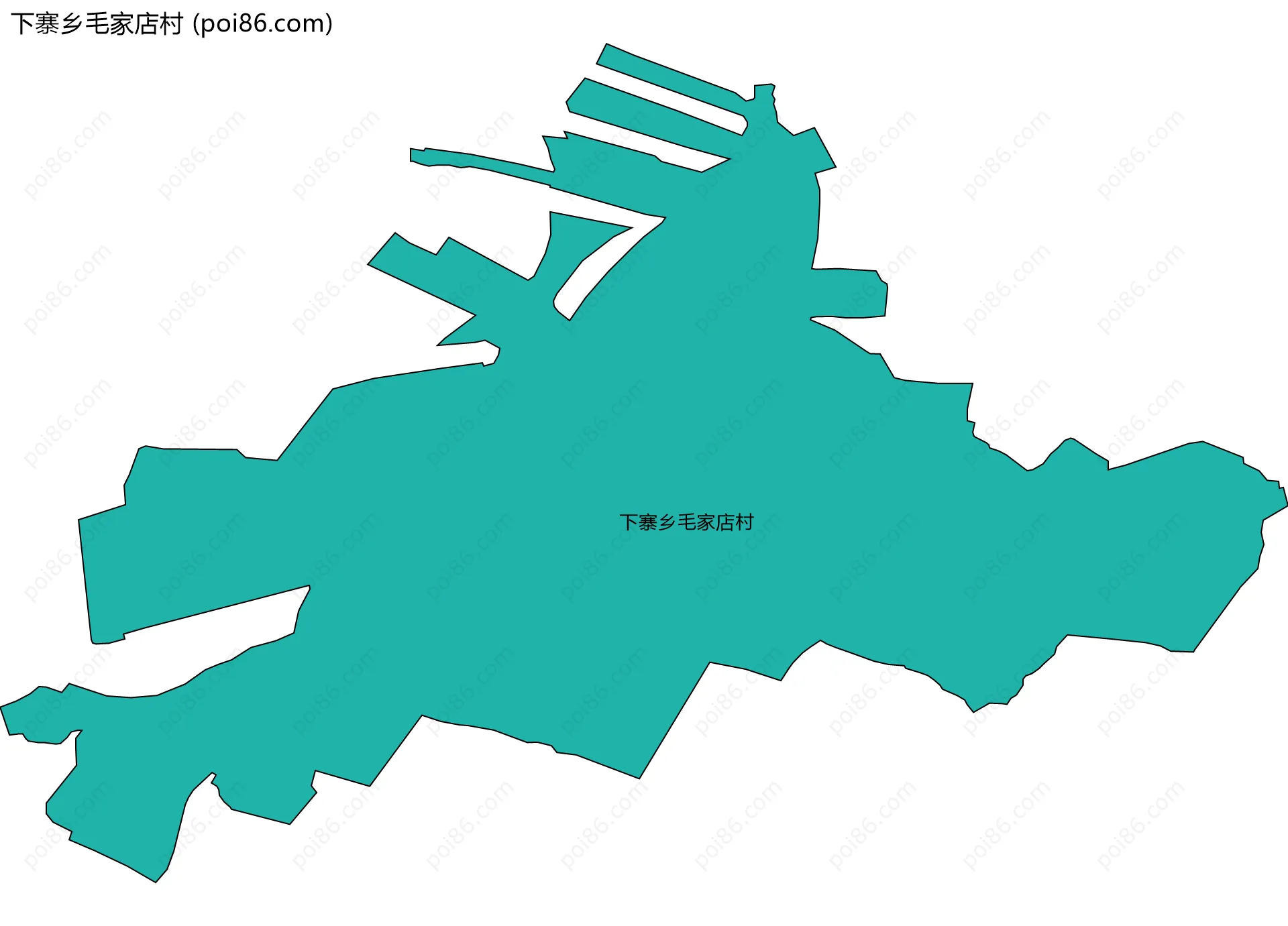 下寨乡毛家店村边界地图