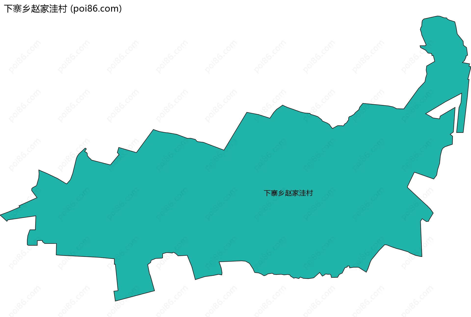 下寨乡赵家洼村边界地图