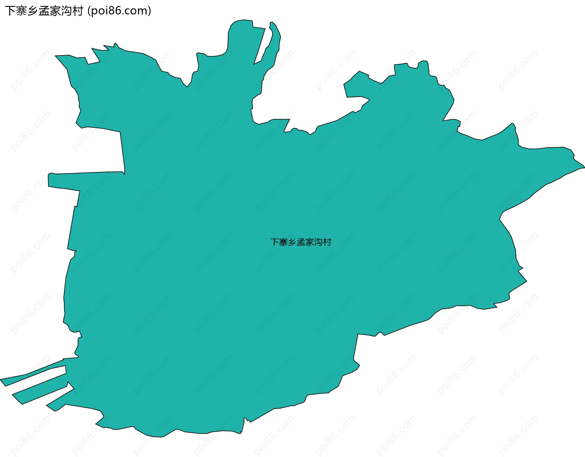 下寨乡孟家沟村边界地图