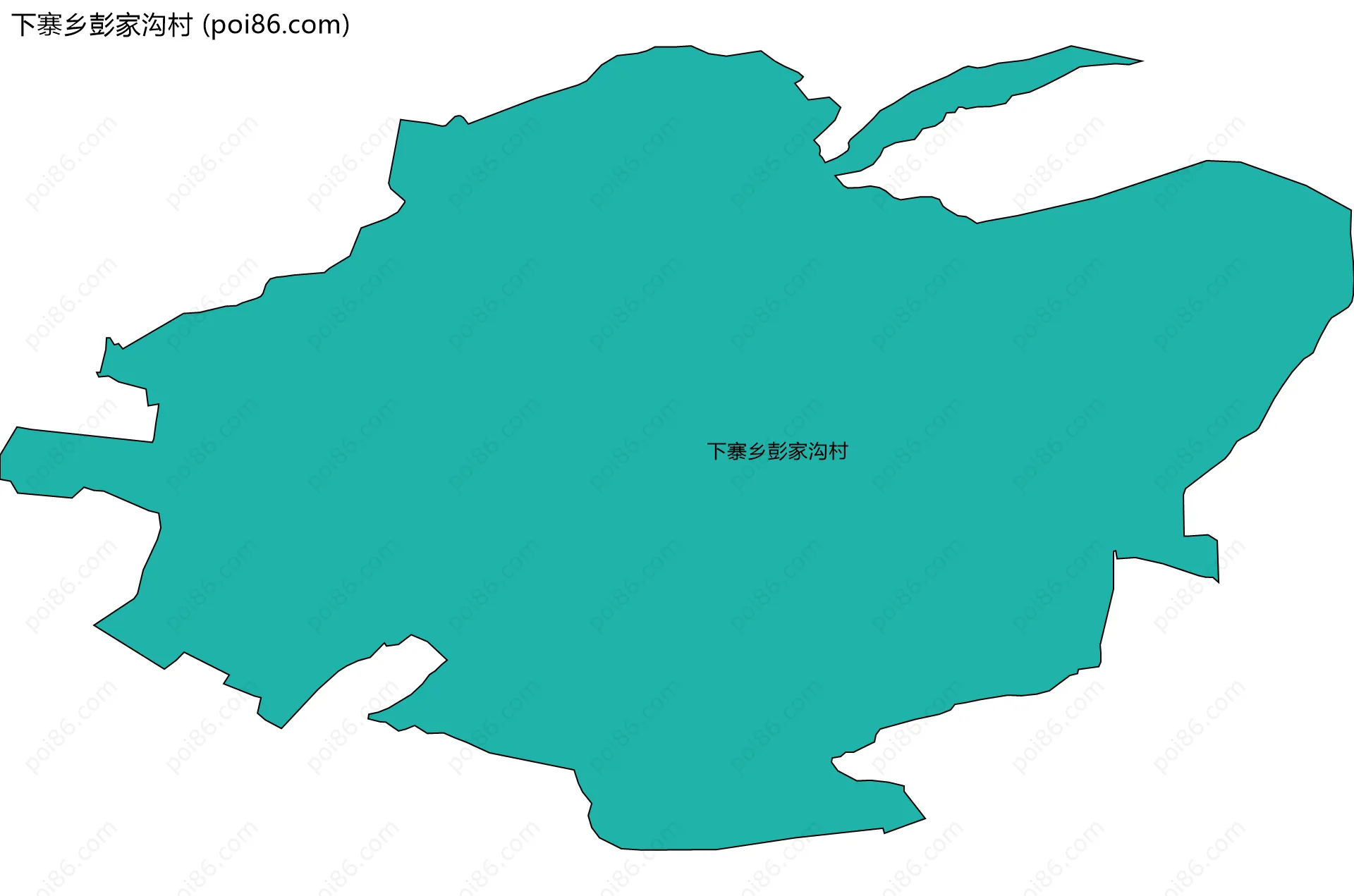 下寨乡彭家沟村边界地图